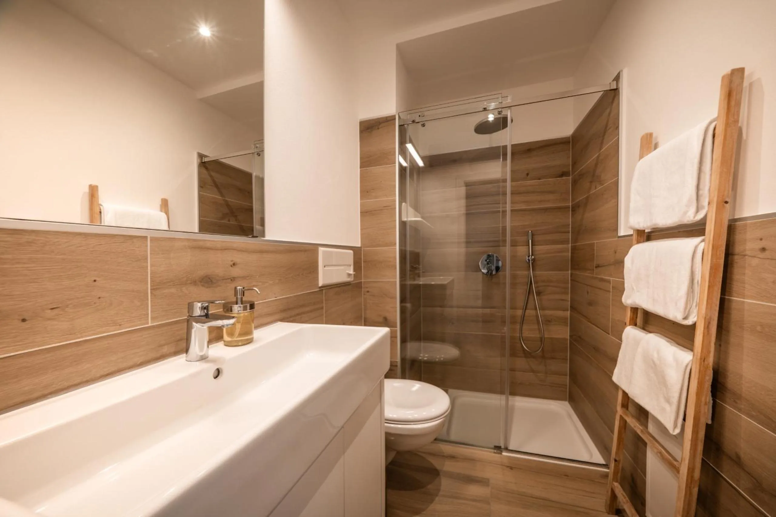 Bathroom in goldfinger + suites