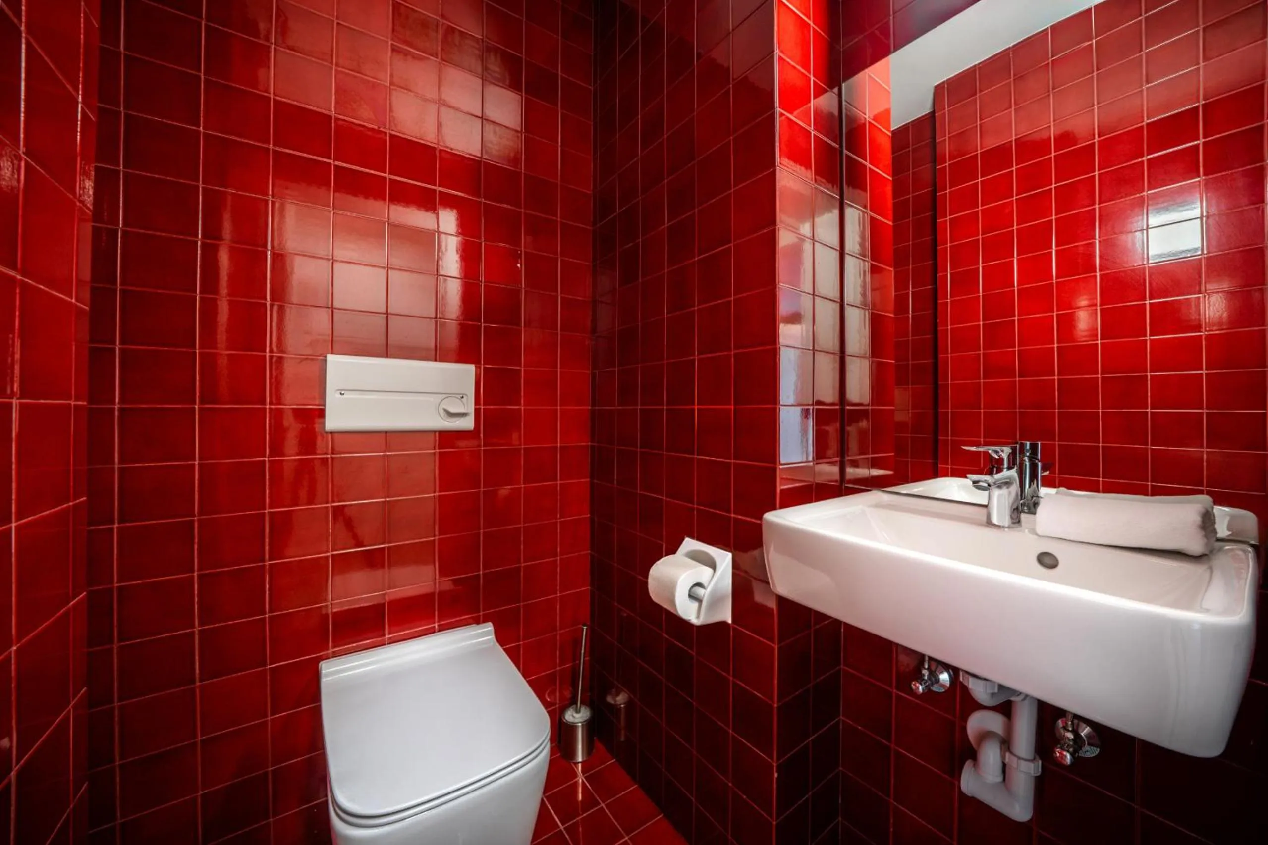 Bathroom in goldfinger + suites