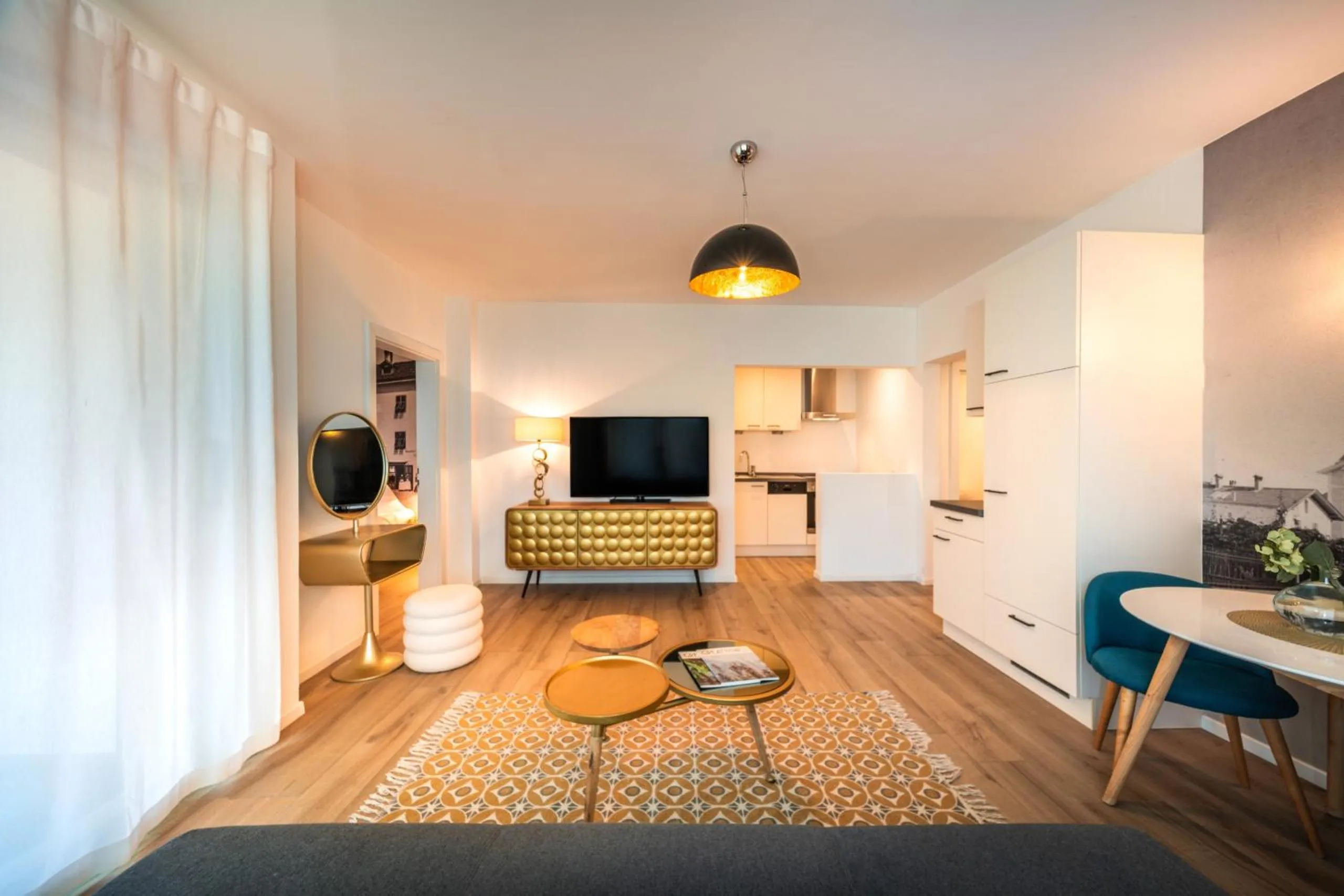 Living room in goldfinger + suites