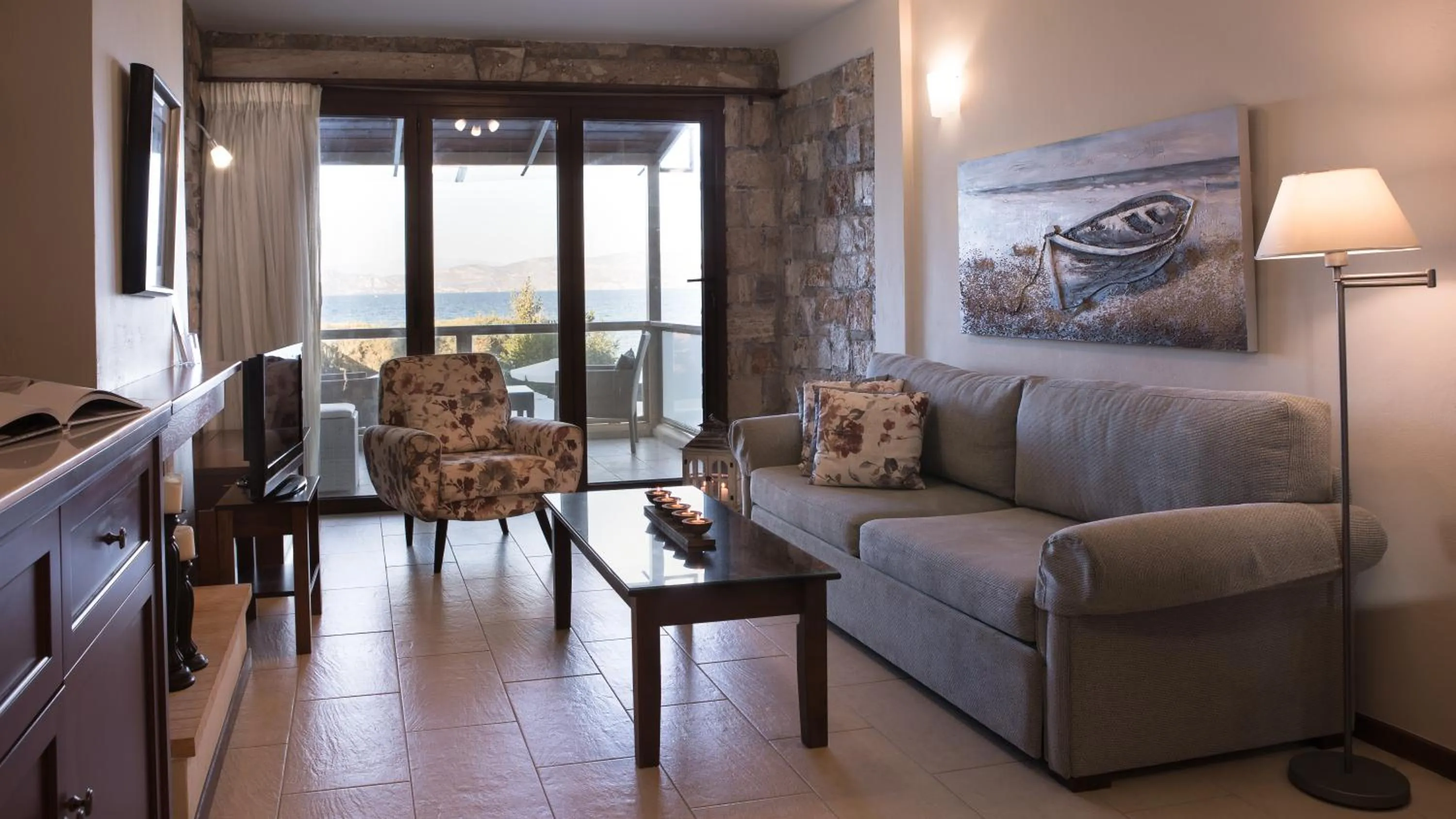 Bed in Enalio Suites