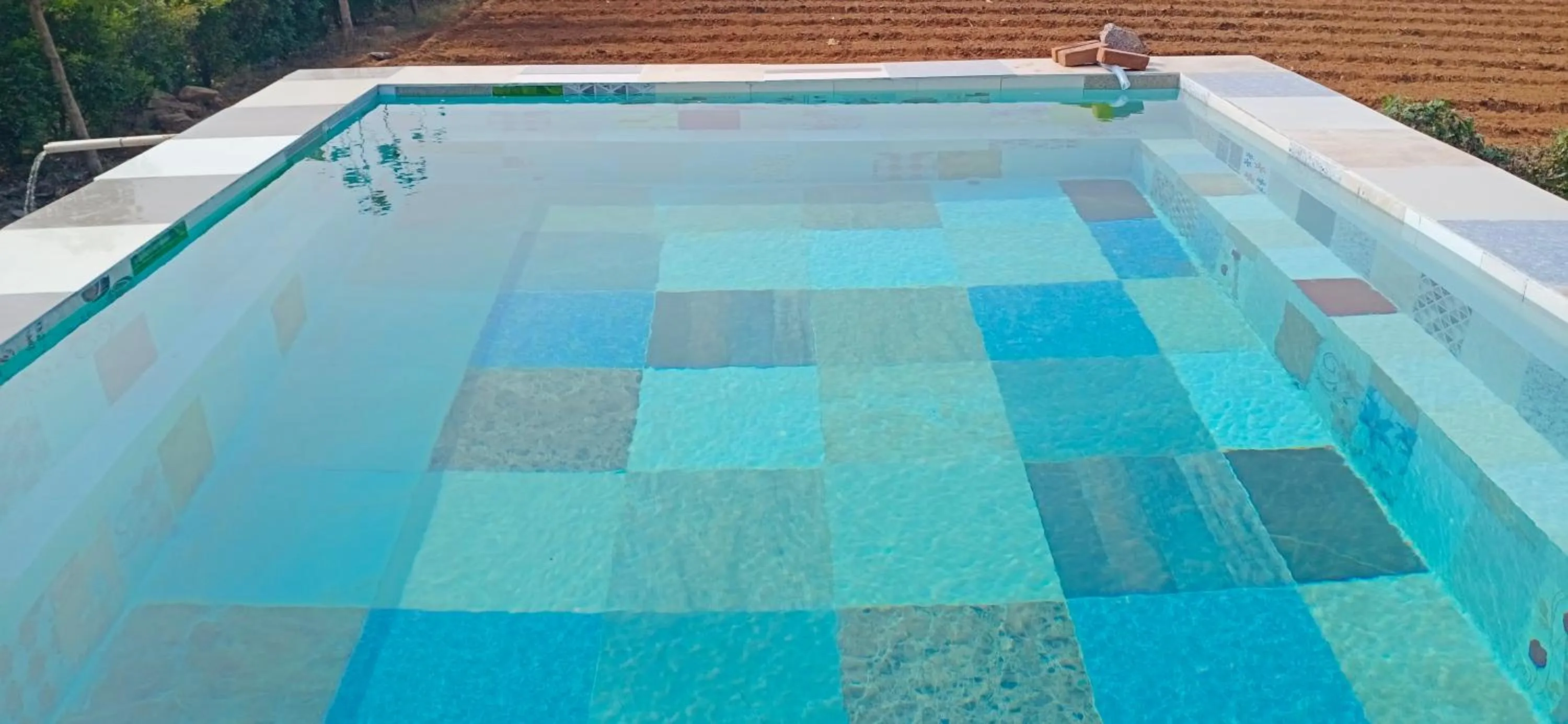 Pool view in An Authentic Village Farm