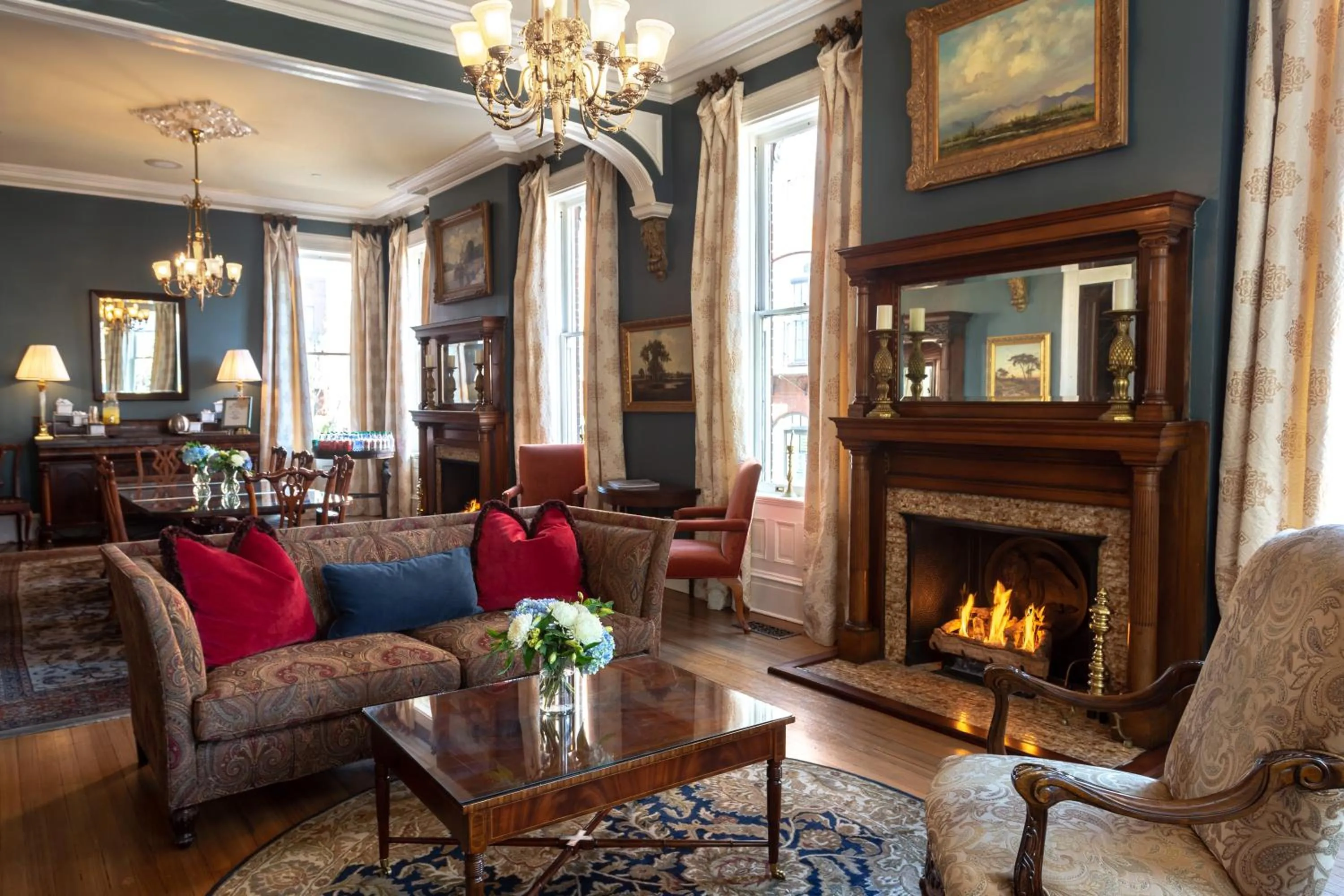 Living room in Kehoe House, Historic Inns of Savannah Collection