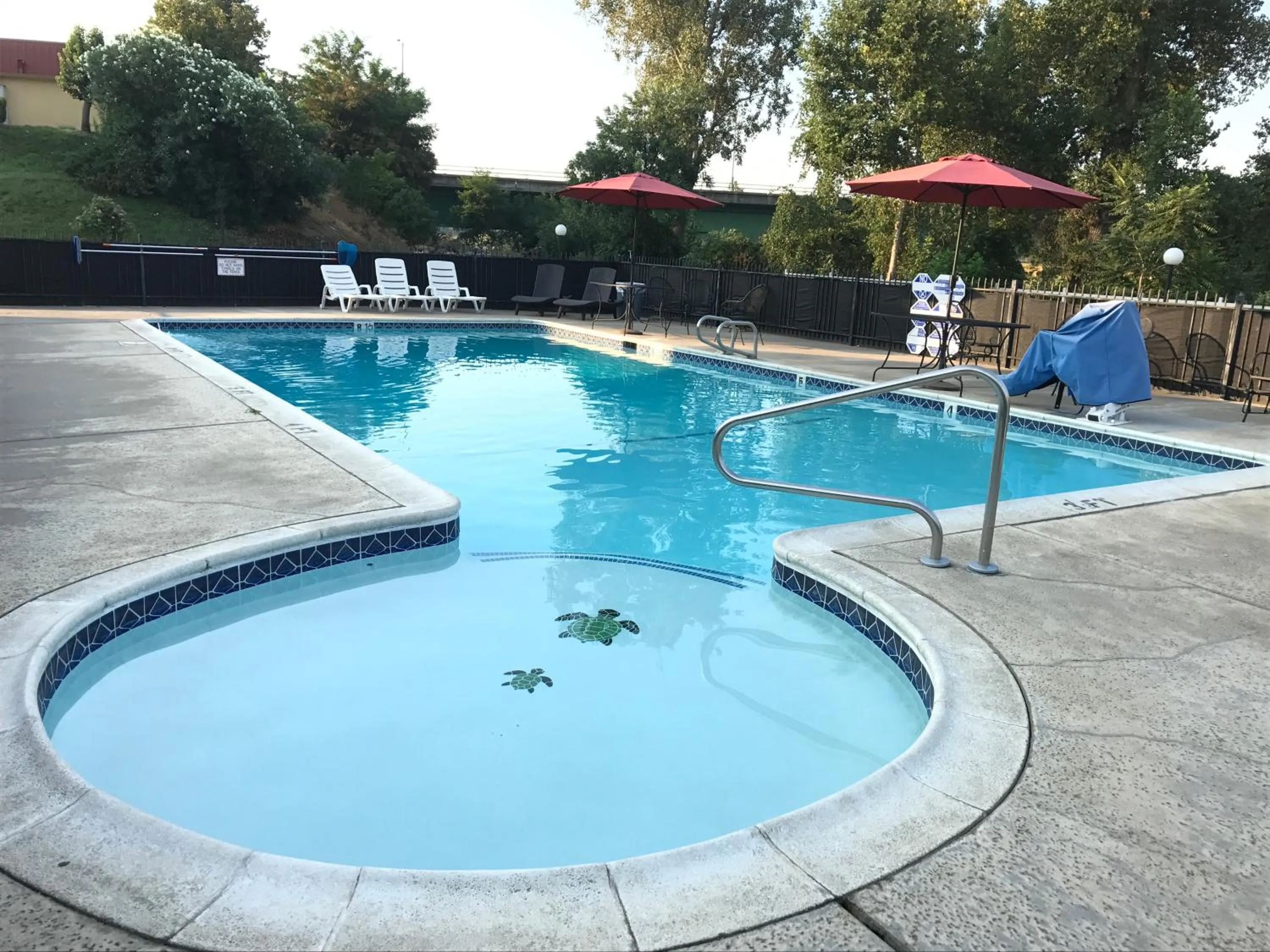 Pool view in Travelodge by Wyndham Red Bluff South of Redding