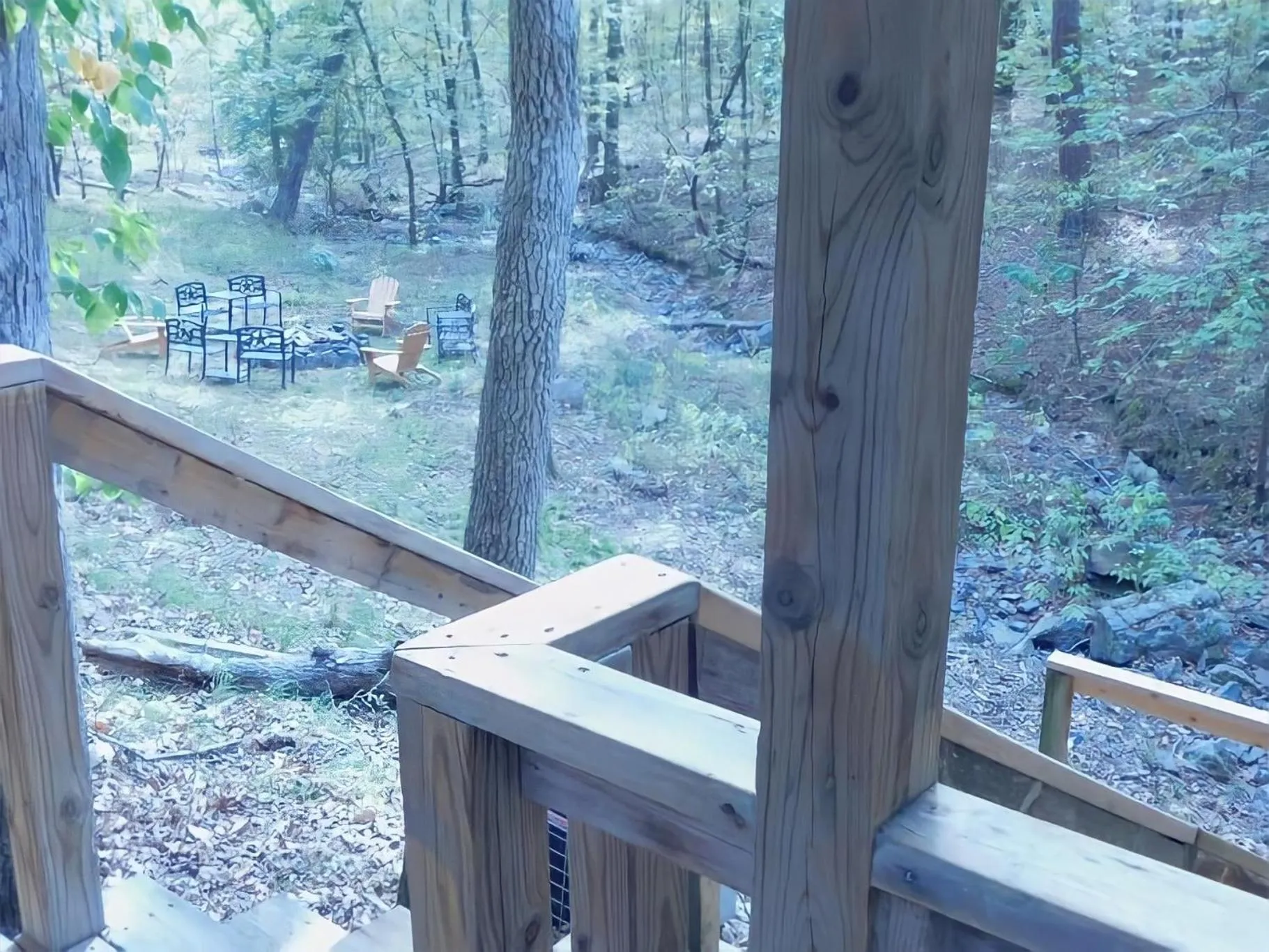 Natural landscape in Secluded Home with Mini Waterfall and a Creek in Hot Springs