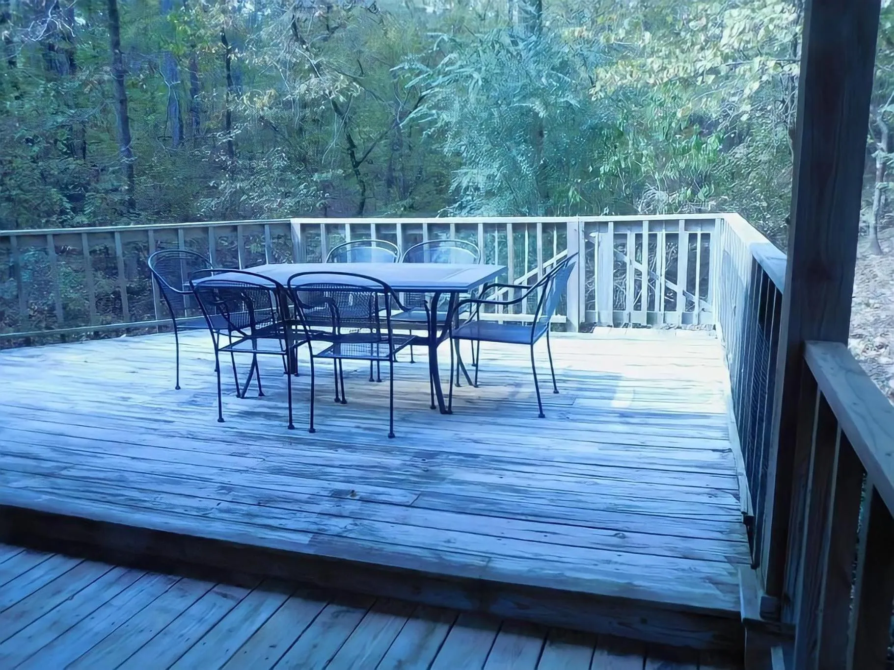 Patio in Secluded Home with Mini Waterfall and a Creek in Hot Springs