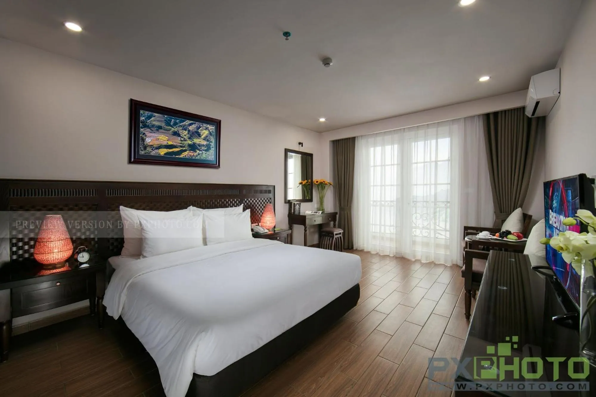 TV and multimedia, Bed in Azure Sapa Hotel