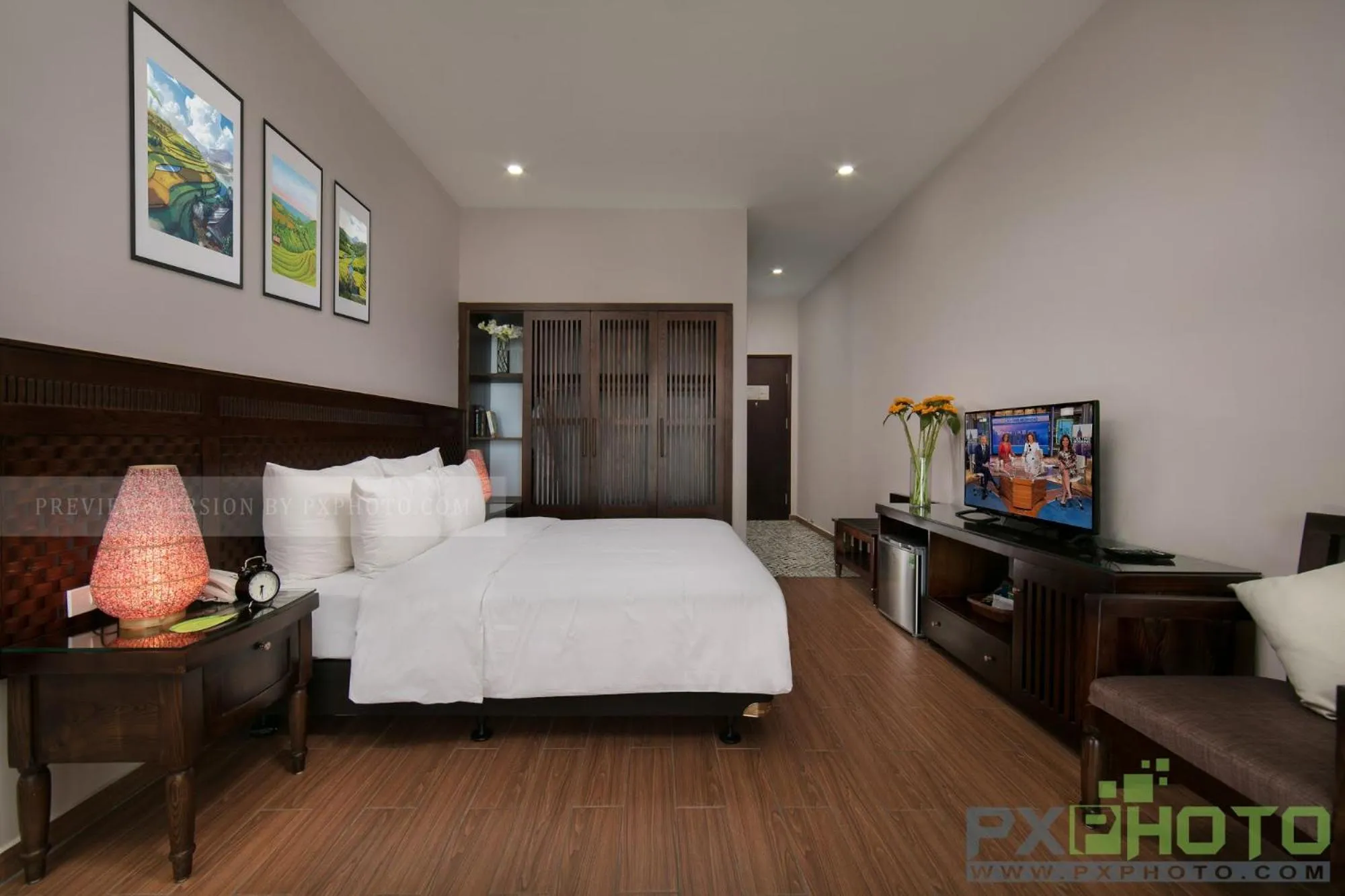 TV and multimedia, Bed in Azure Sapa Hotel