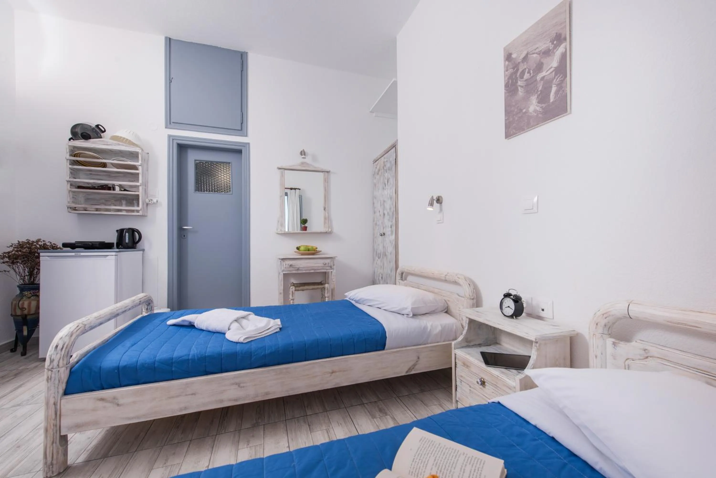 Bathroom, Bed in Maryloujohn Villas Oia