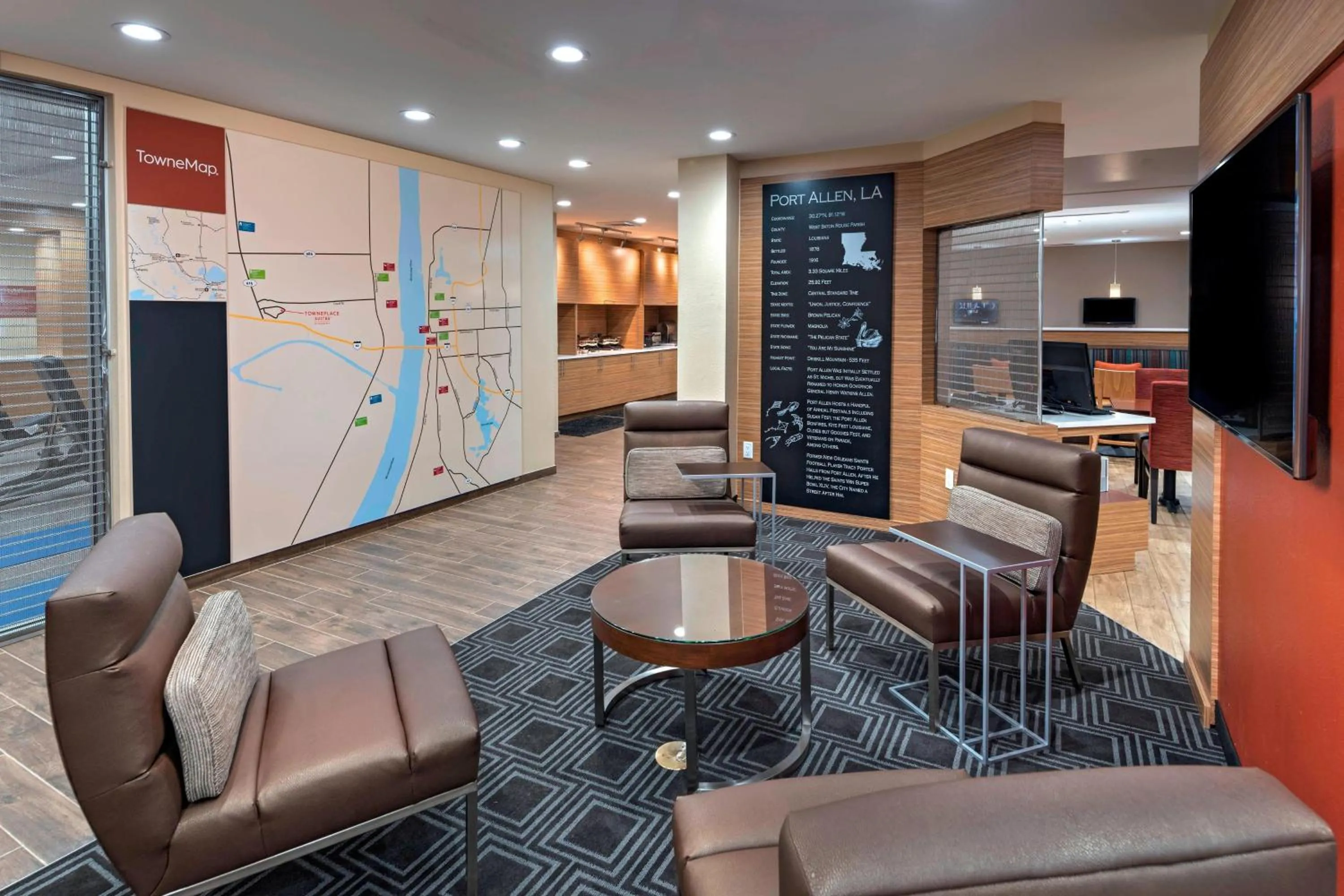 Lobby or reception in TownePlace Suites by Marriott Baton Rouge Port Allen