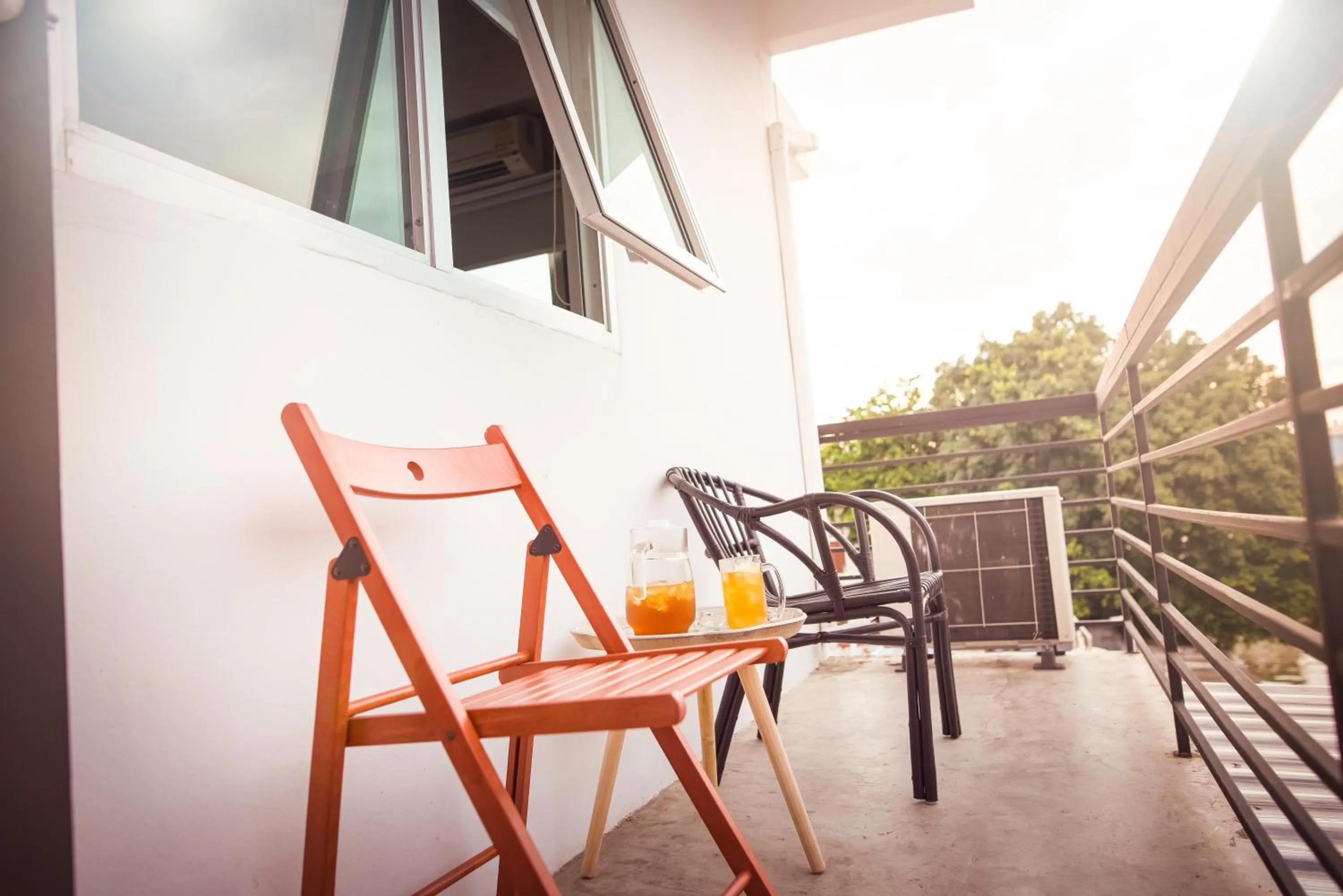 Balcony/Terrace in Jam Hostel Bangkok