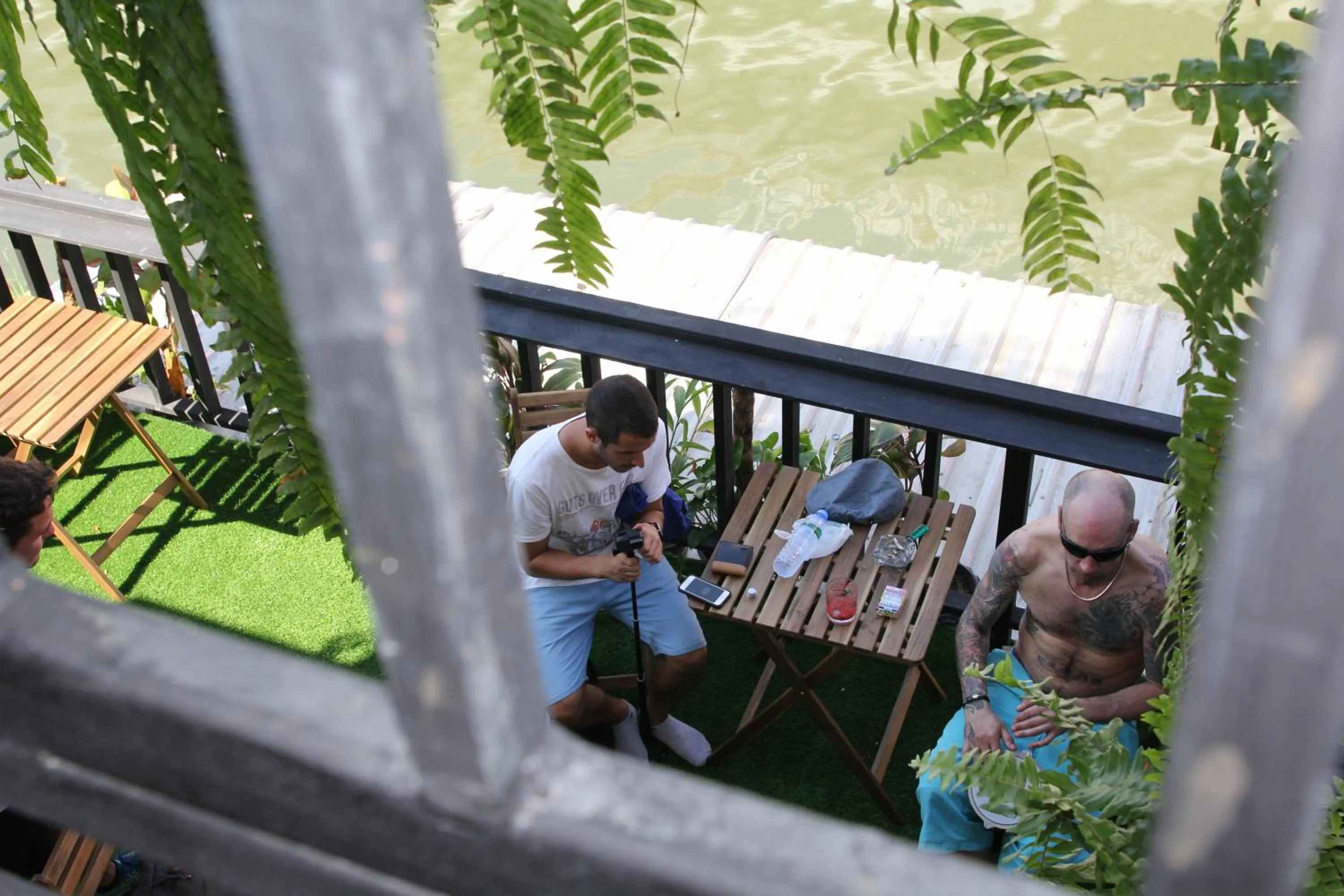 Balcony/Terrace in Jam Hostel Bangkok