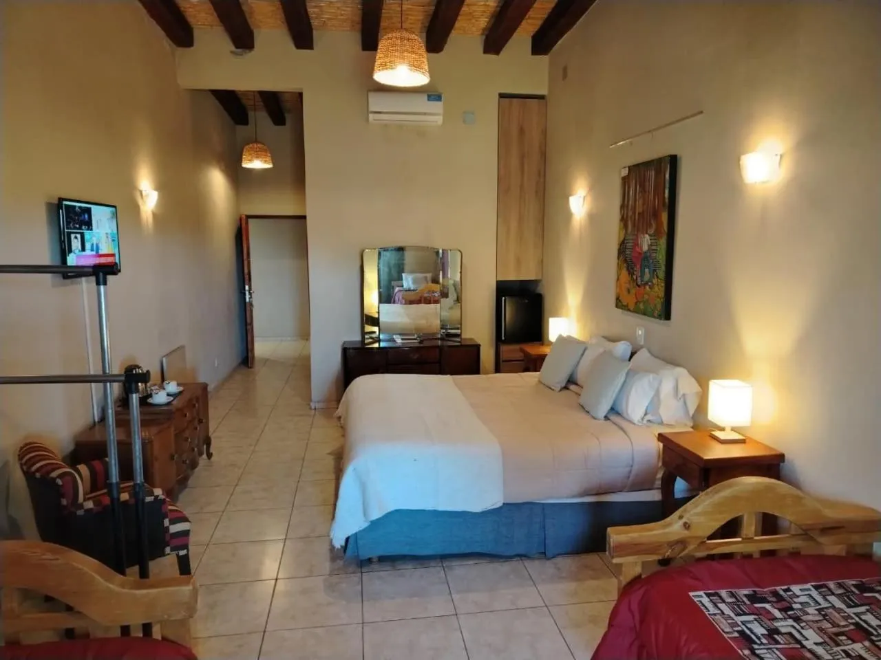 Bed in Posada Cavieres Wine Farm