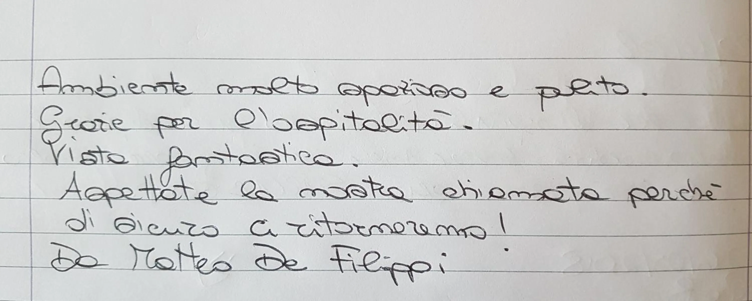 Guests in B&B Regina Elena