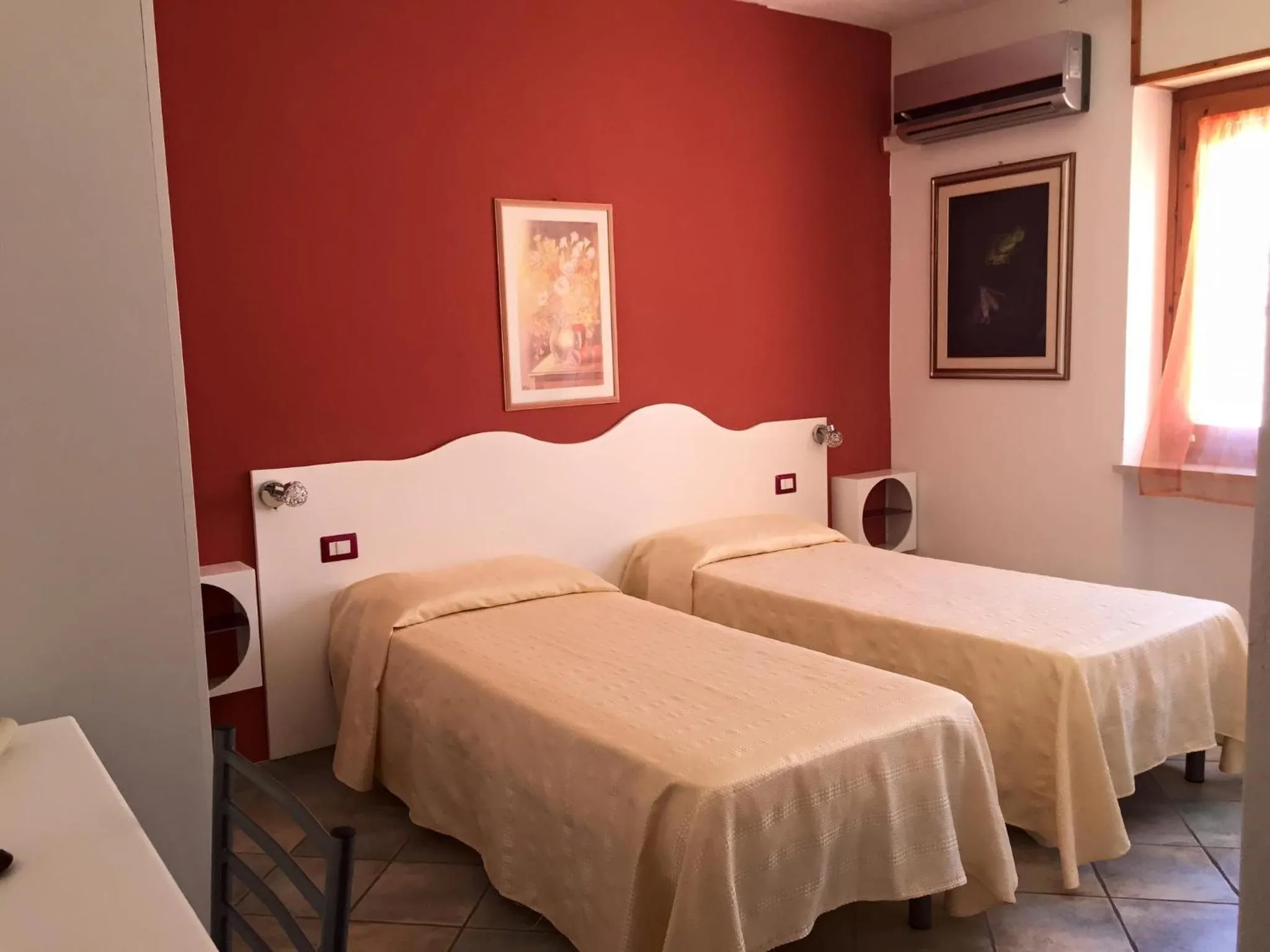 Bed in Hotel Sandalion