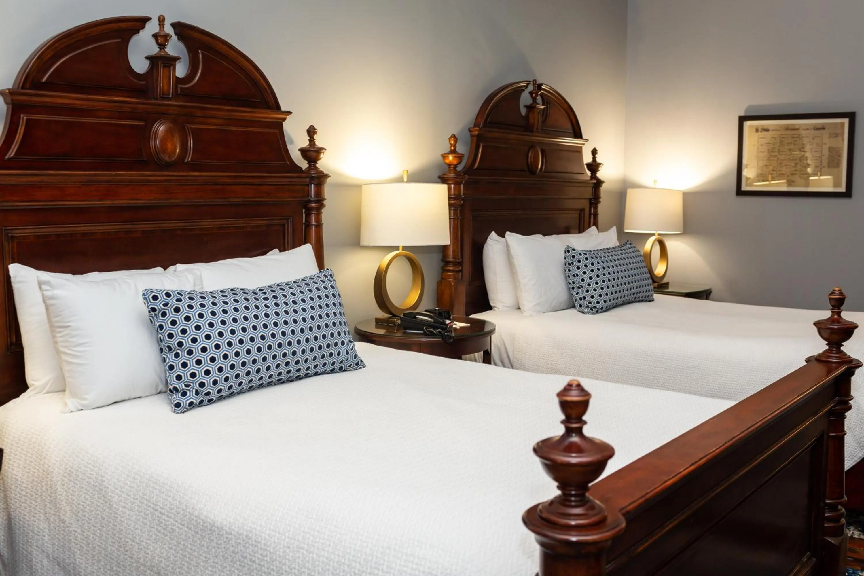 Bed in East Bay Inn, Historic Inns of Savannah Collection