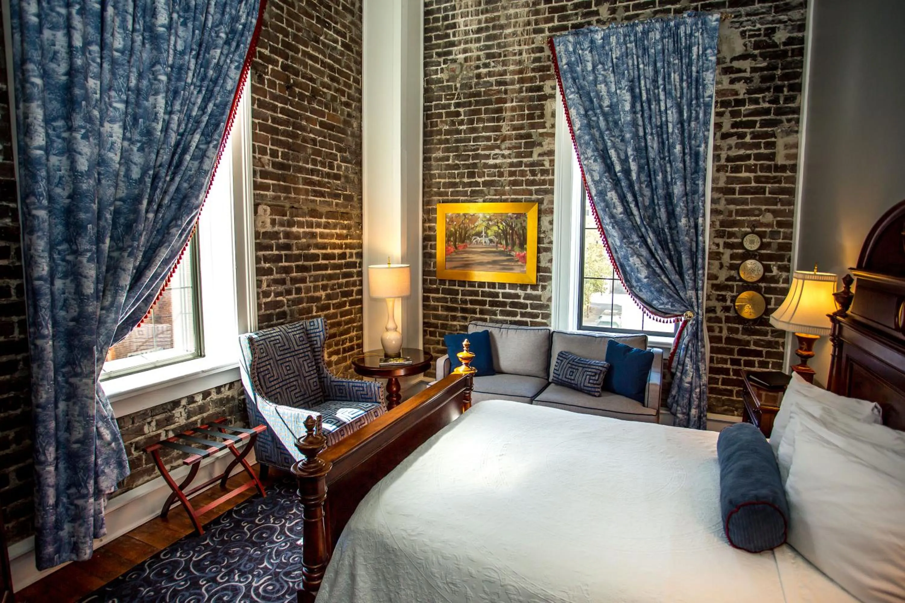 Bed in East Bay Inn, Historic Inns of Savannah Collection