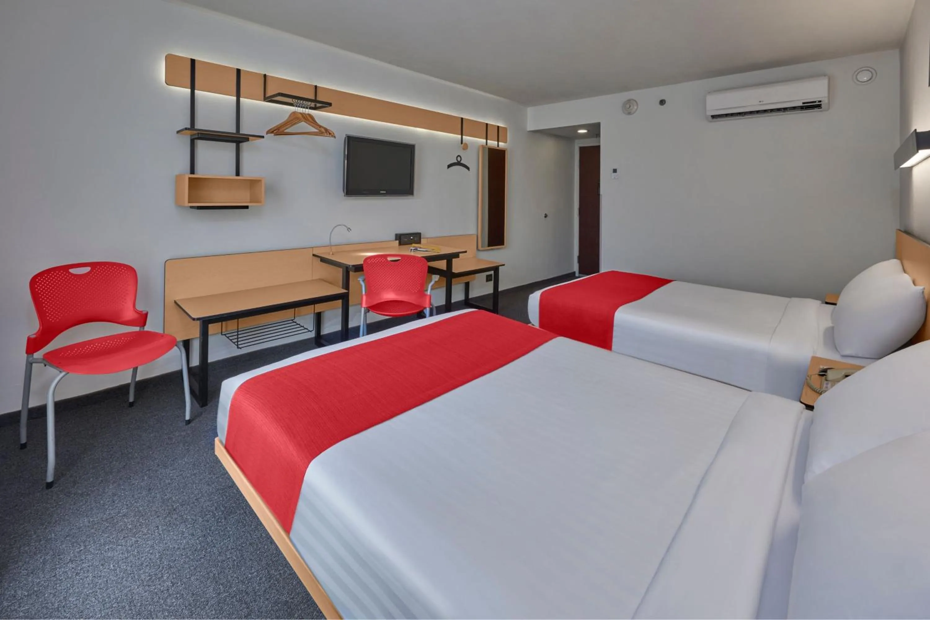 Bedroom, Bed in City Express Plus by Marriott Guadalajara Expo