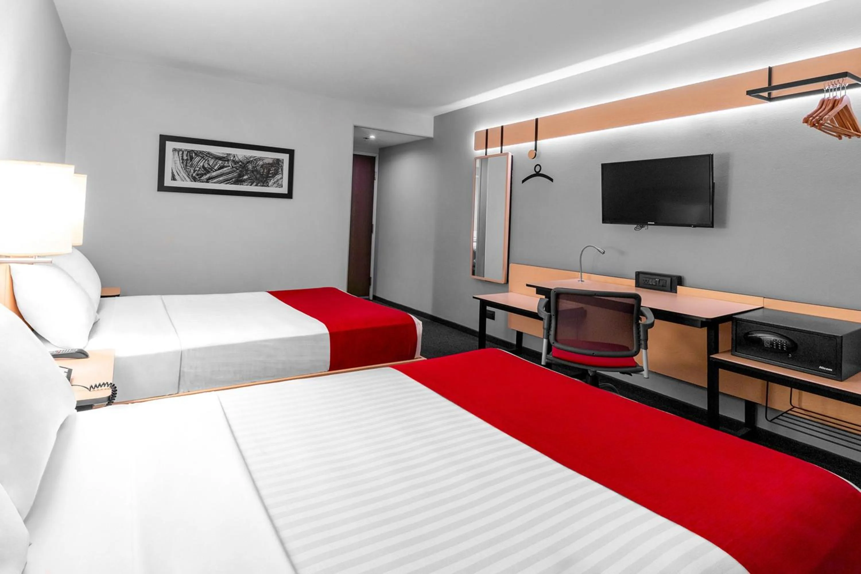 Bedroom, Bed in City Express Plus by Marriott Guadalajara Expo