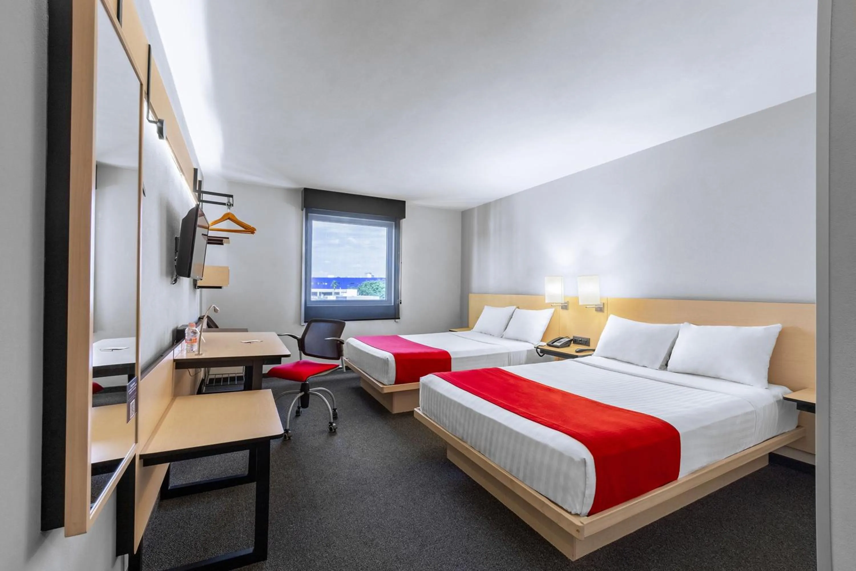 Bedroom, Bed in City Express Plus by Marriott Guadalajara Expo