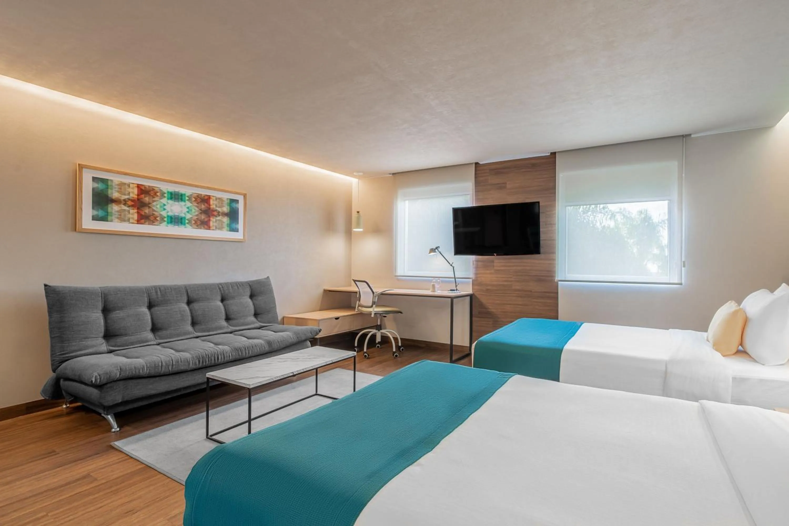 Bedroom, Bed in City Express Suites by Marriott Queretaro