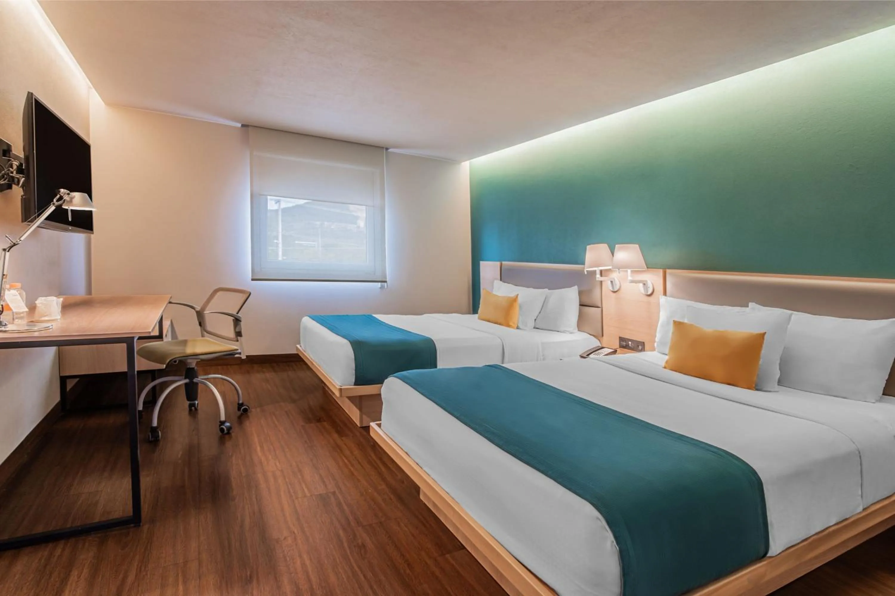 Bedroom, Bed in City Express Suites by Marriott Queretaro