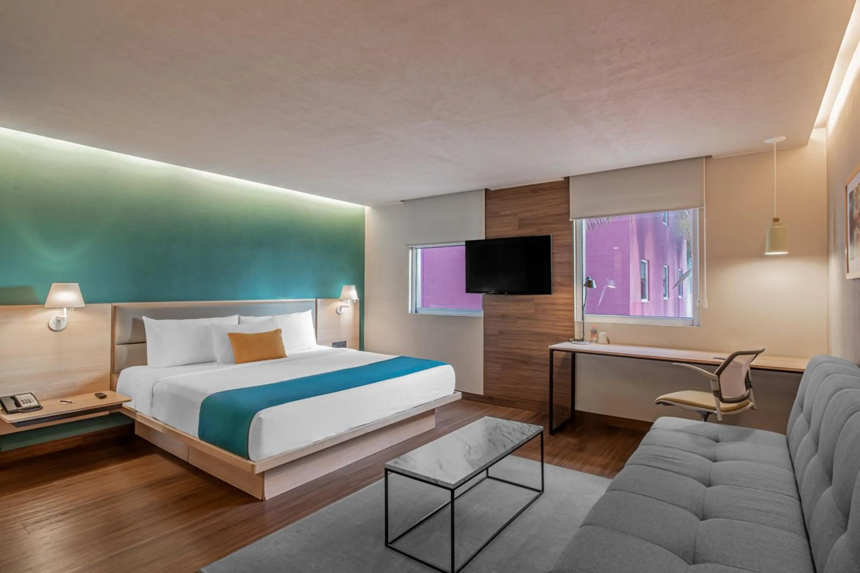 Bedroom, Bed in City Express Suites by Marriott Queretaro