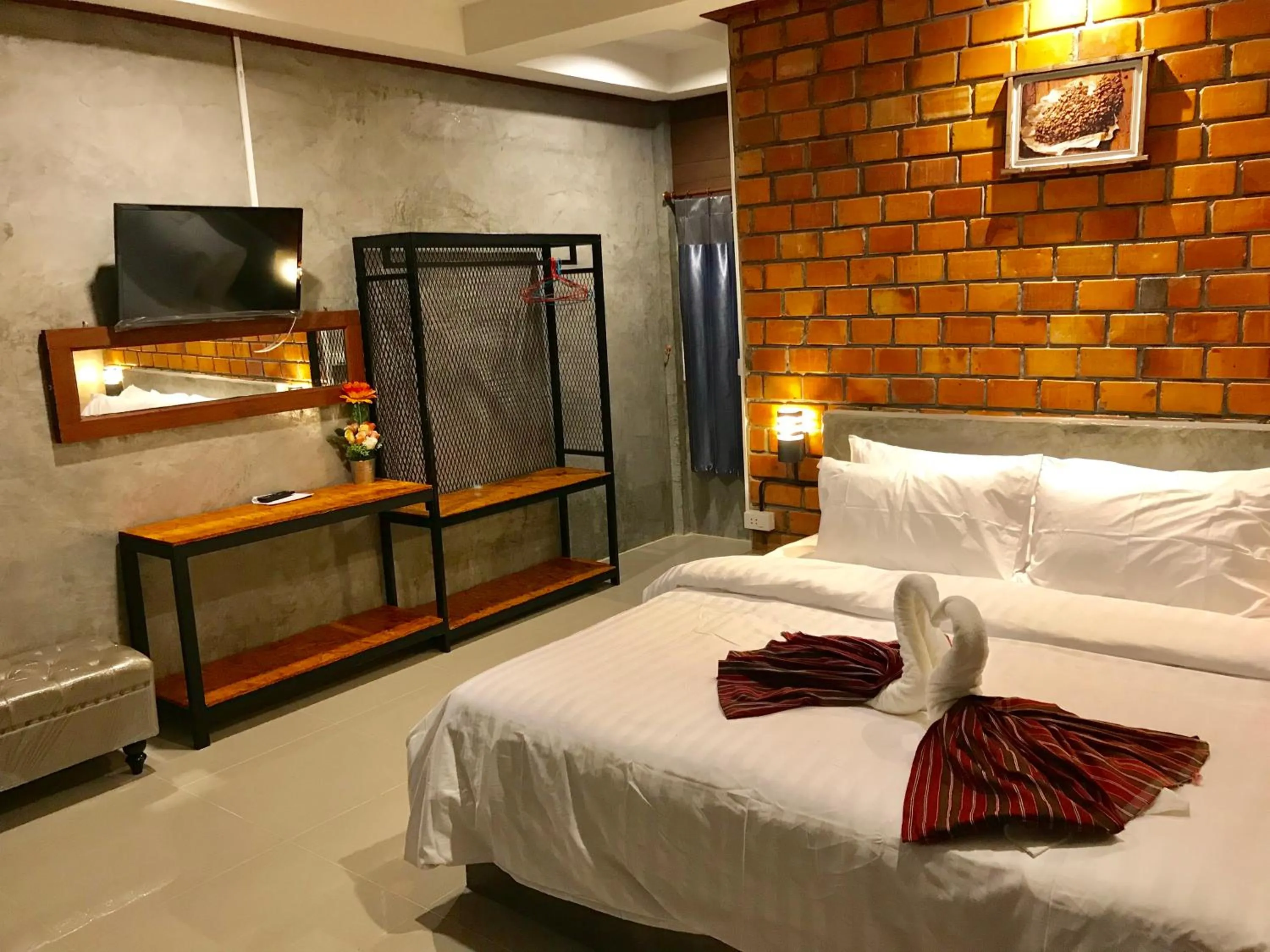 Bed in Khum Lanna Boutique Hotel