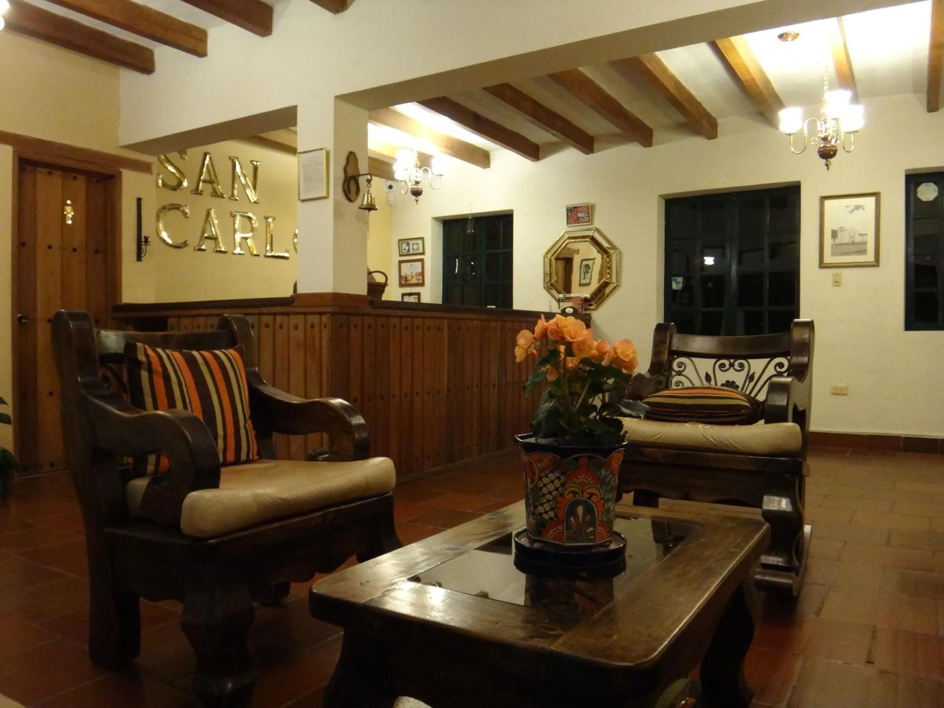 Lobby or reception in Hotel Hospederia San Carlos Villa De Leyva