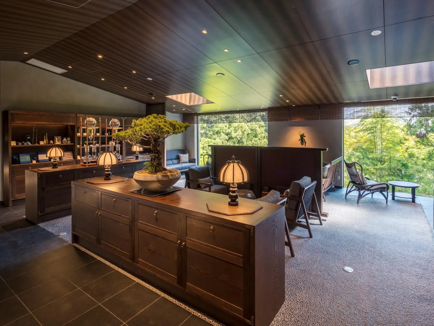 Lobby or reception in Hakone Suishoen