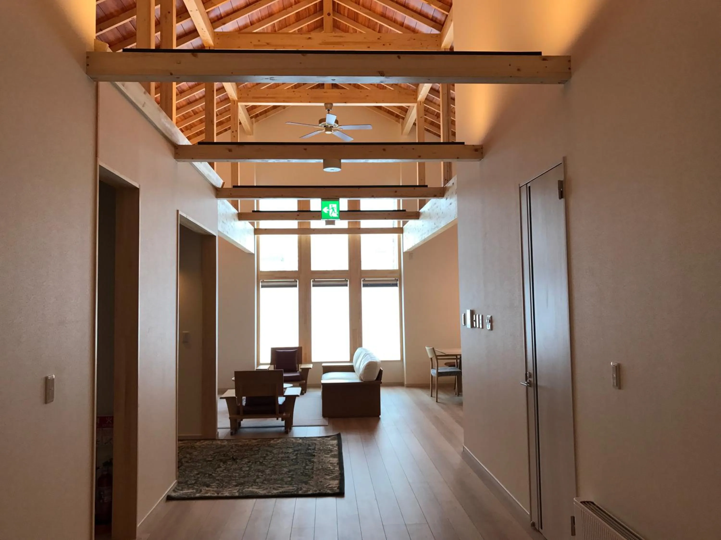 Seating area in Tsuru Apartments
