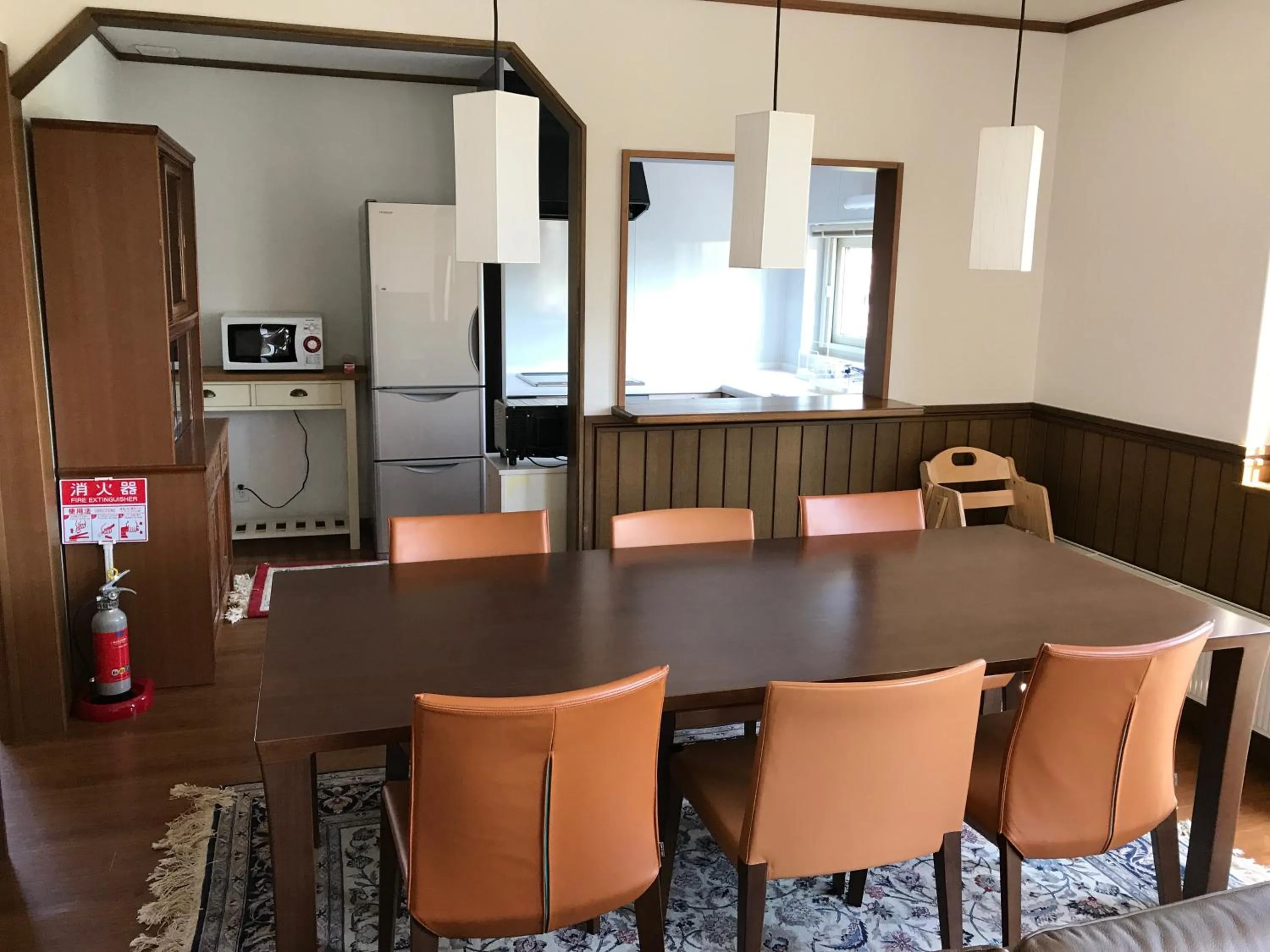 Dining area in Tsuru Apartments