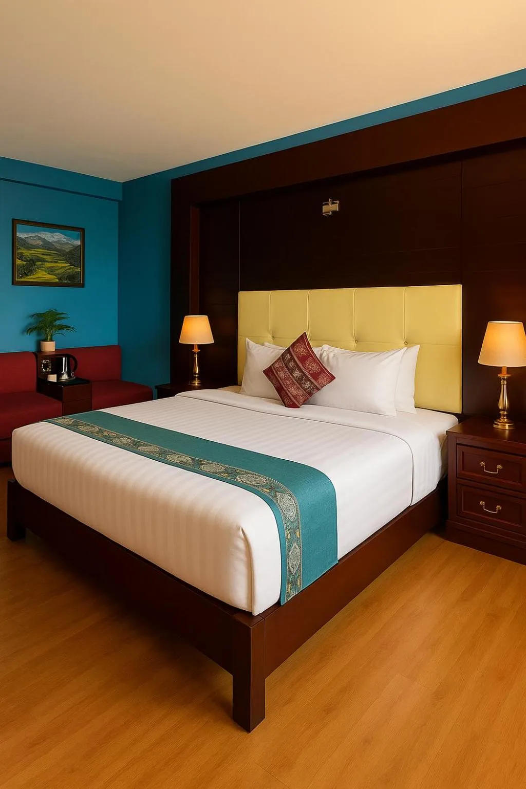 Bed in Sapa Elegance Hotel