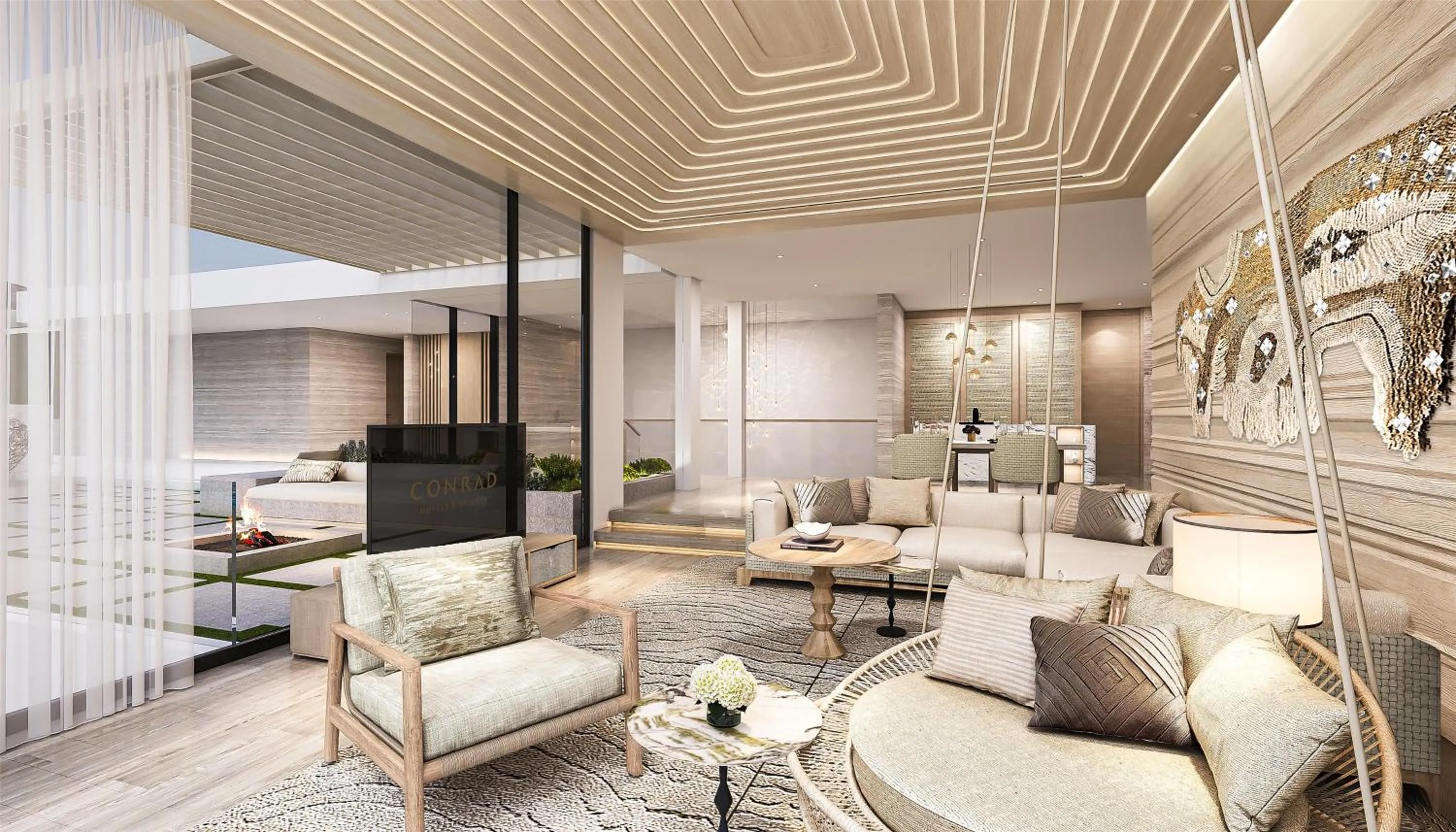 Living room in Conrad Koh Samui