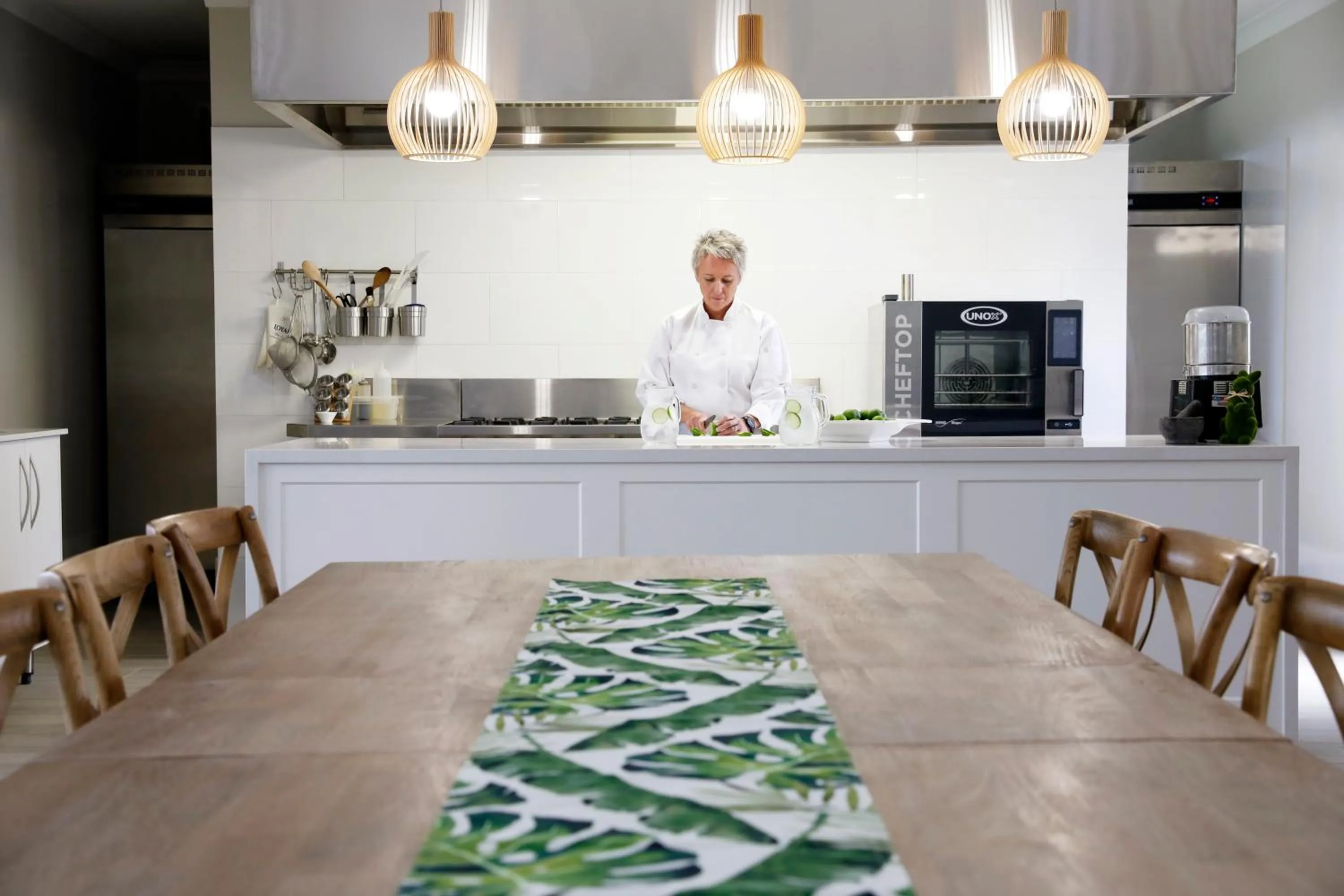 Communal kitchen in Nu Leaf Retreat