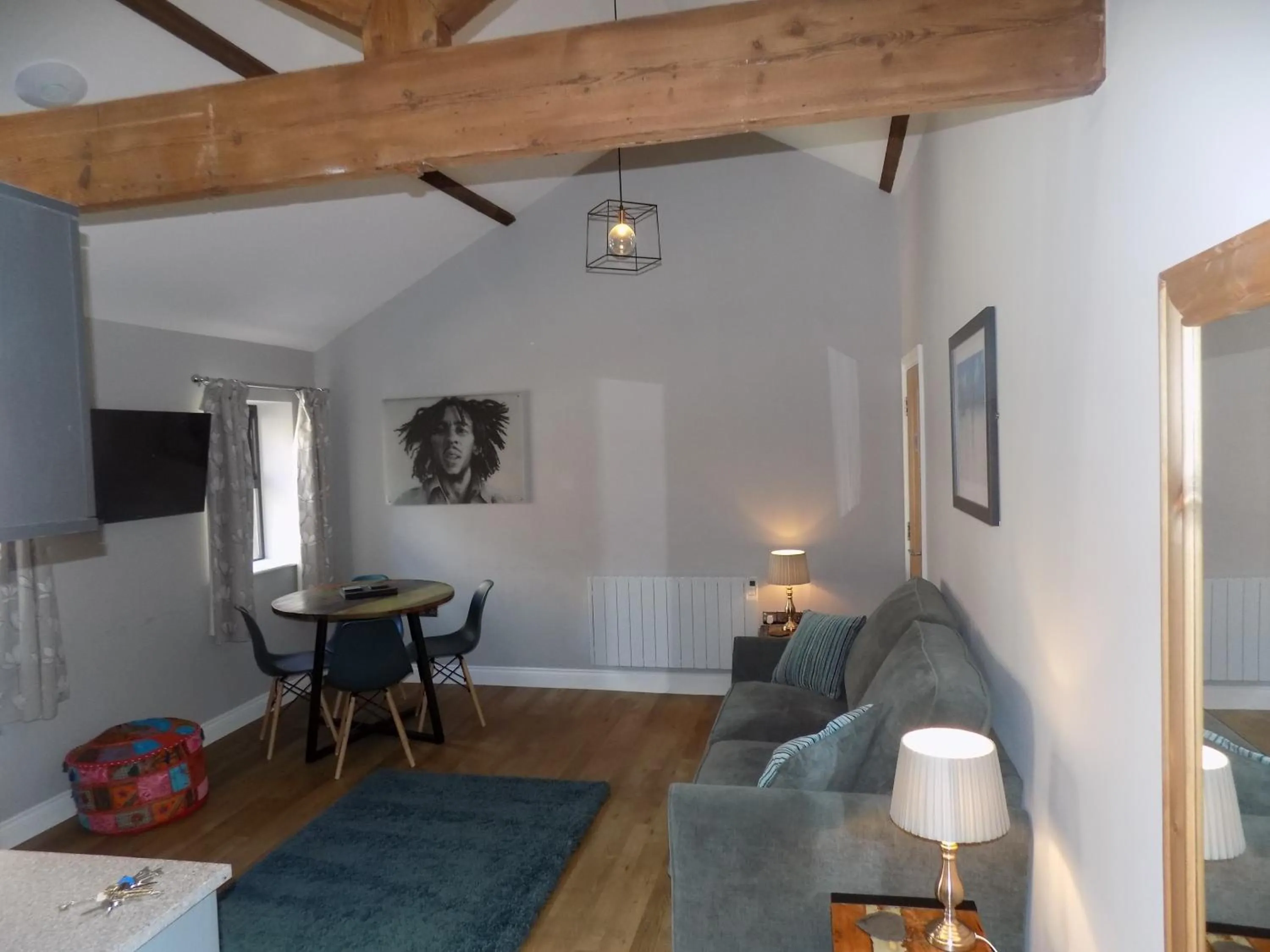 Living room in The Old Wool House Apartments