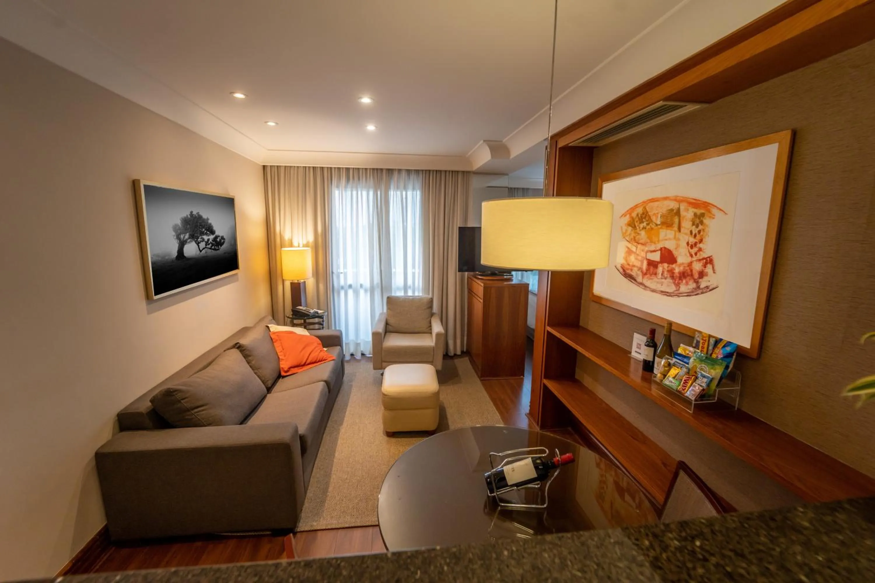 Living room, Bed in George V Alto De Pinheiros