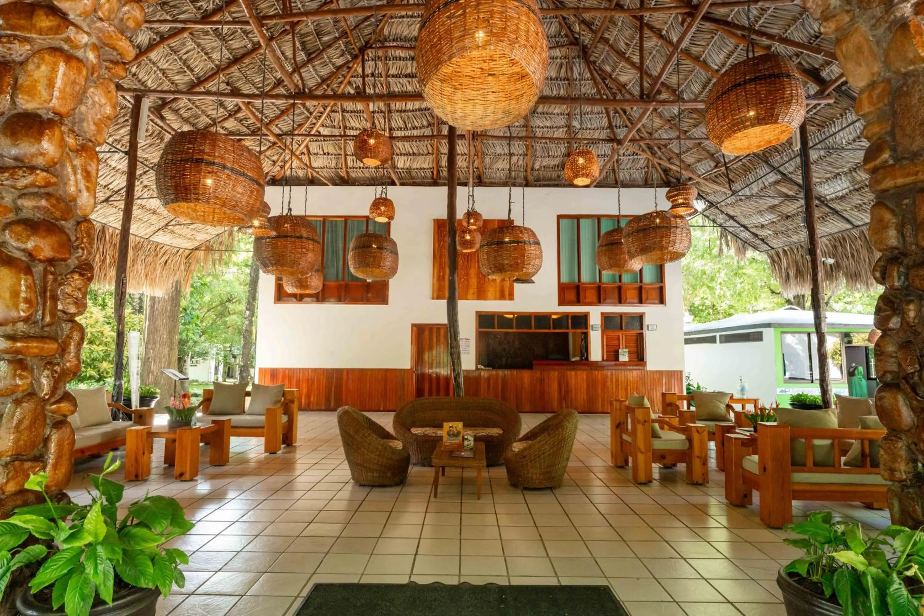 Lobby or reception in Hotel Nututun Palenque