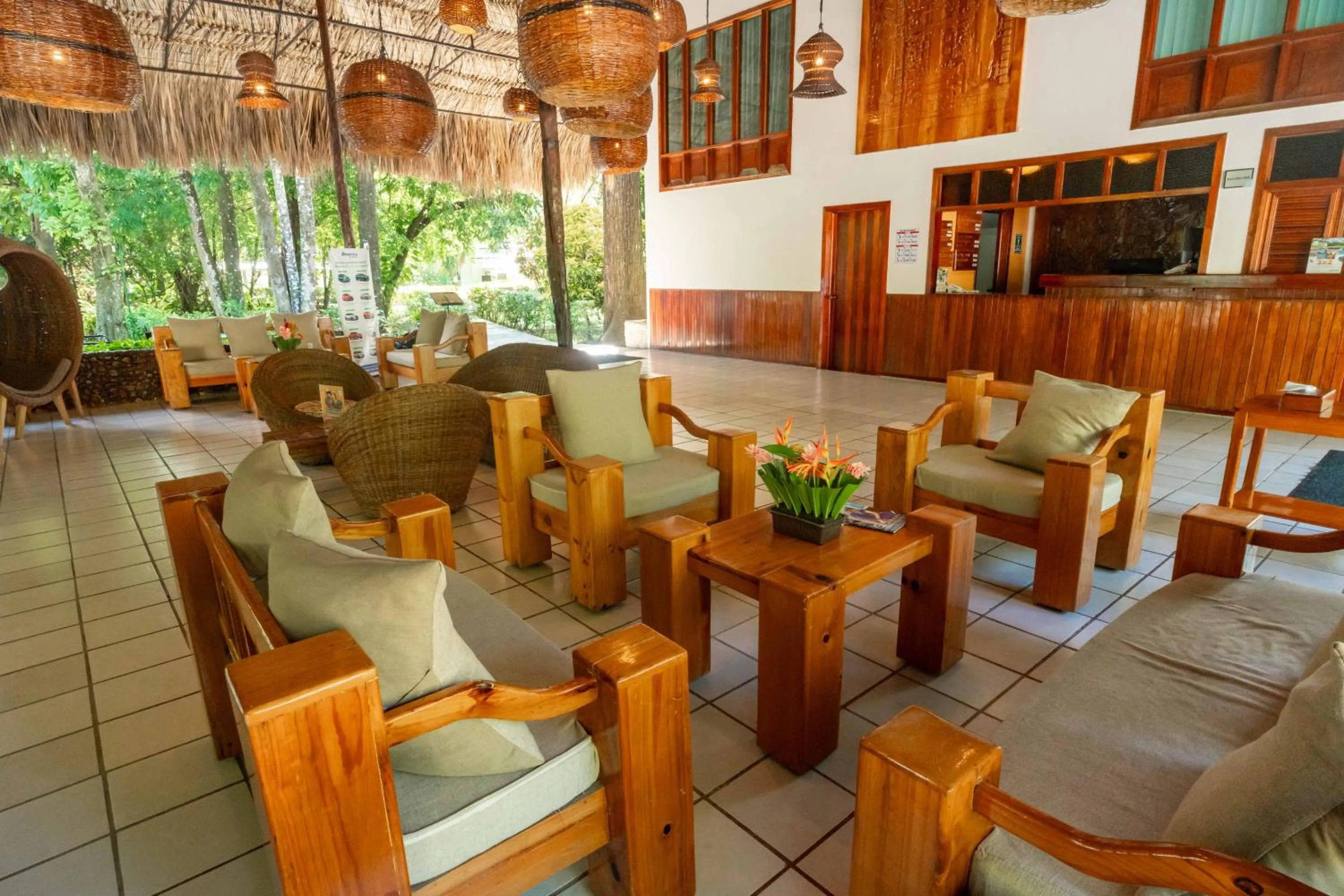 Lobby or reception in Hotel Nututun Palenque