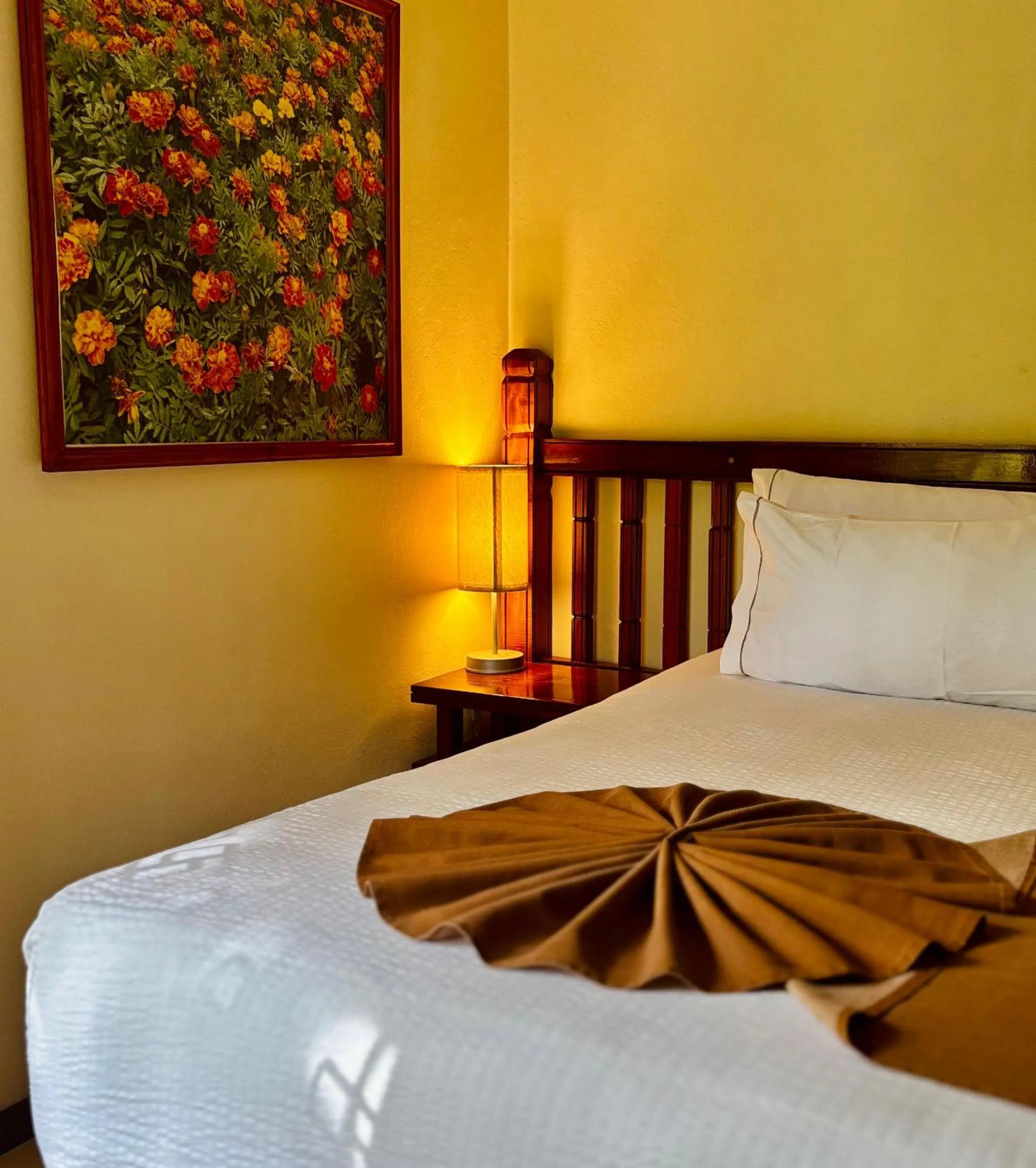 Bed in Hotel Nututun Palenque