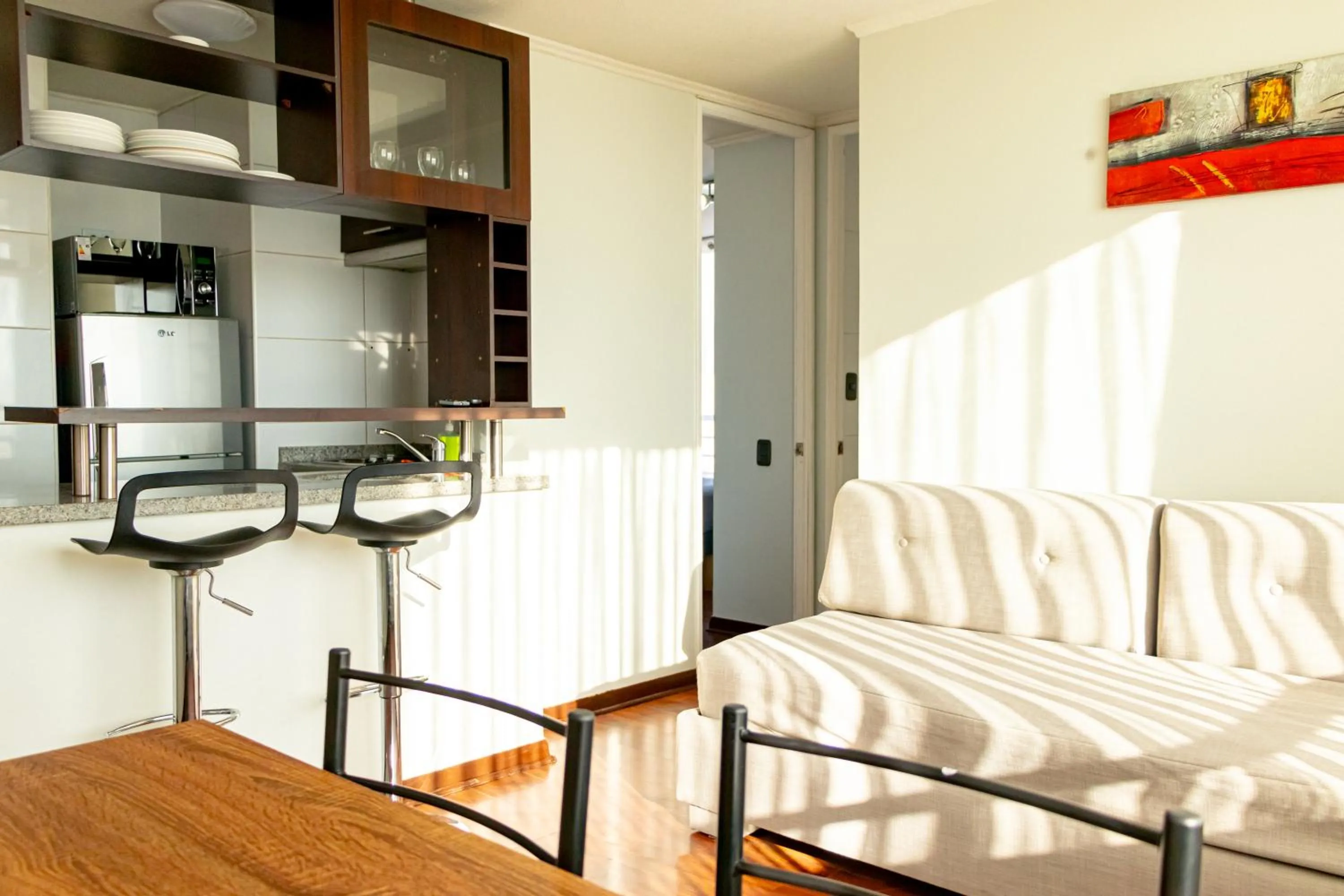 Kitchen or kitchenette in Departamentos Amoblados Torre Tagle