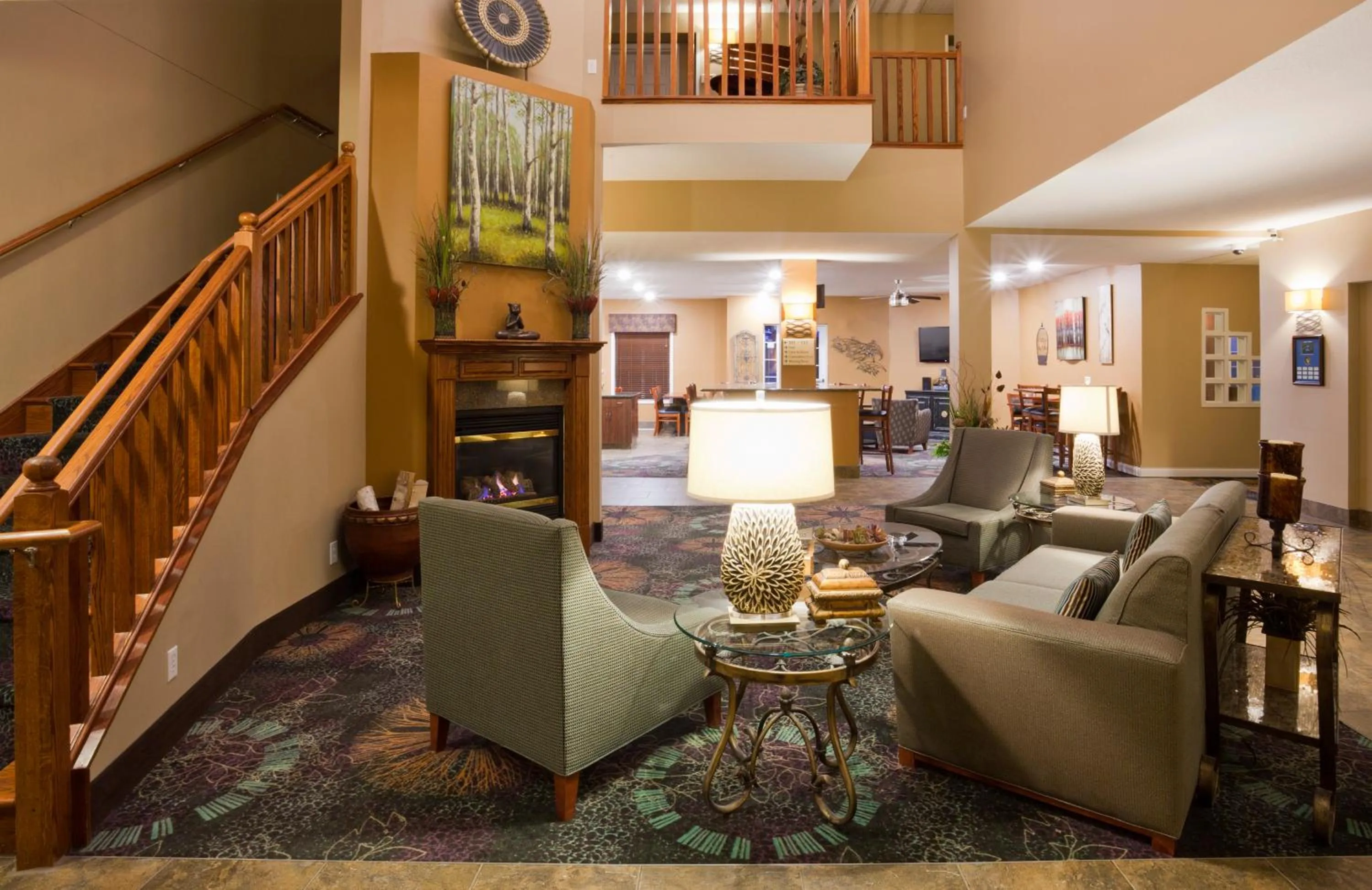 Seating area in GrandStay Residential Suites Hotel