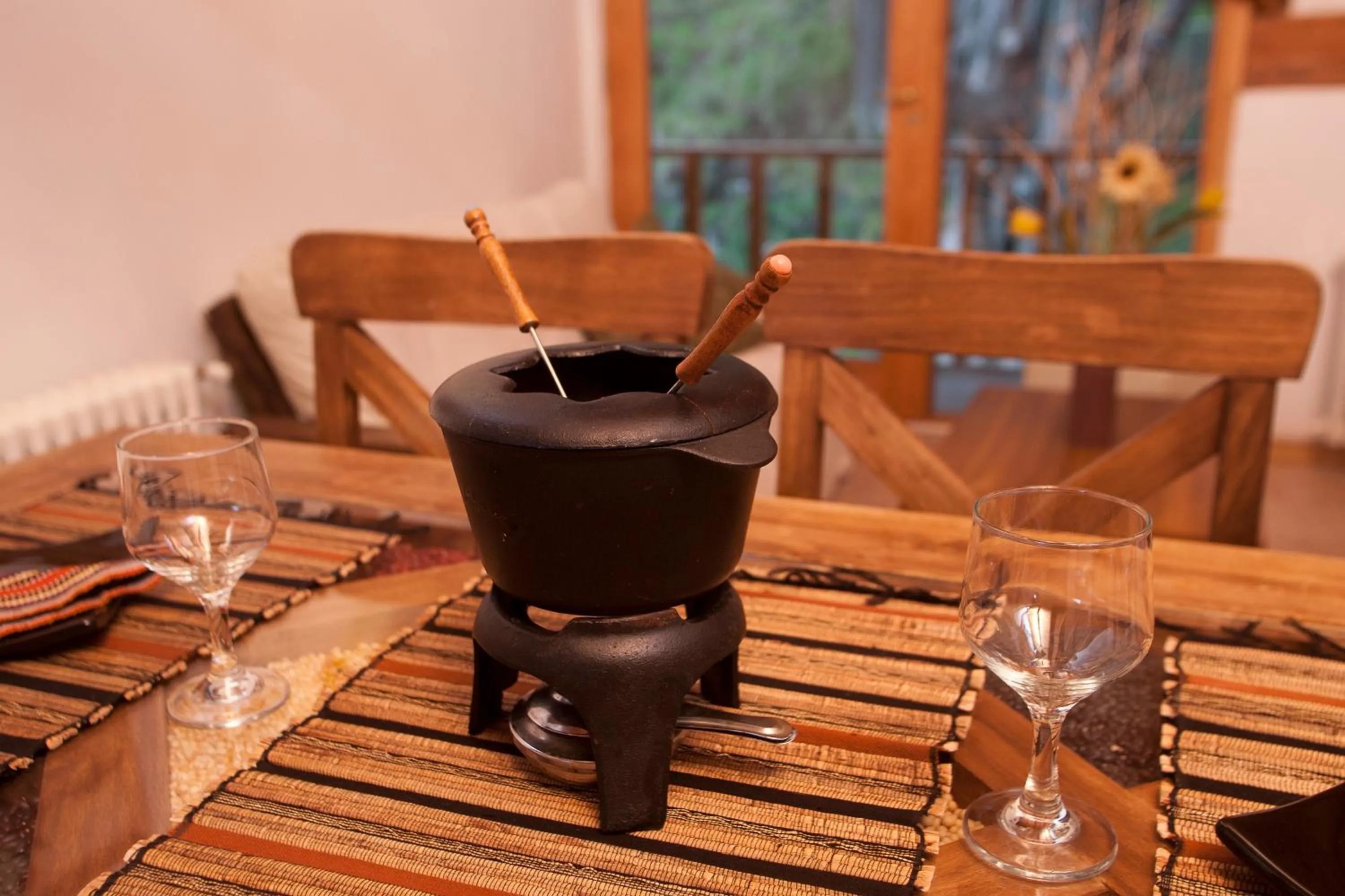 Dining area in Cabañas Rucaleufu