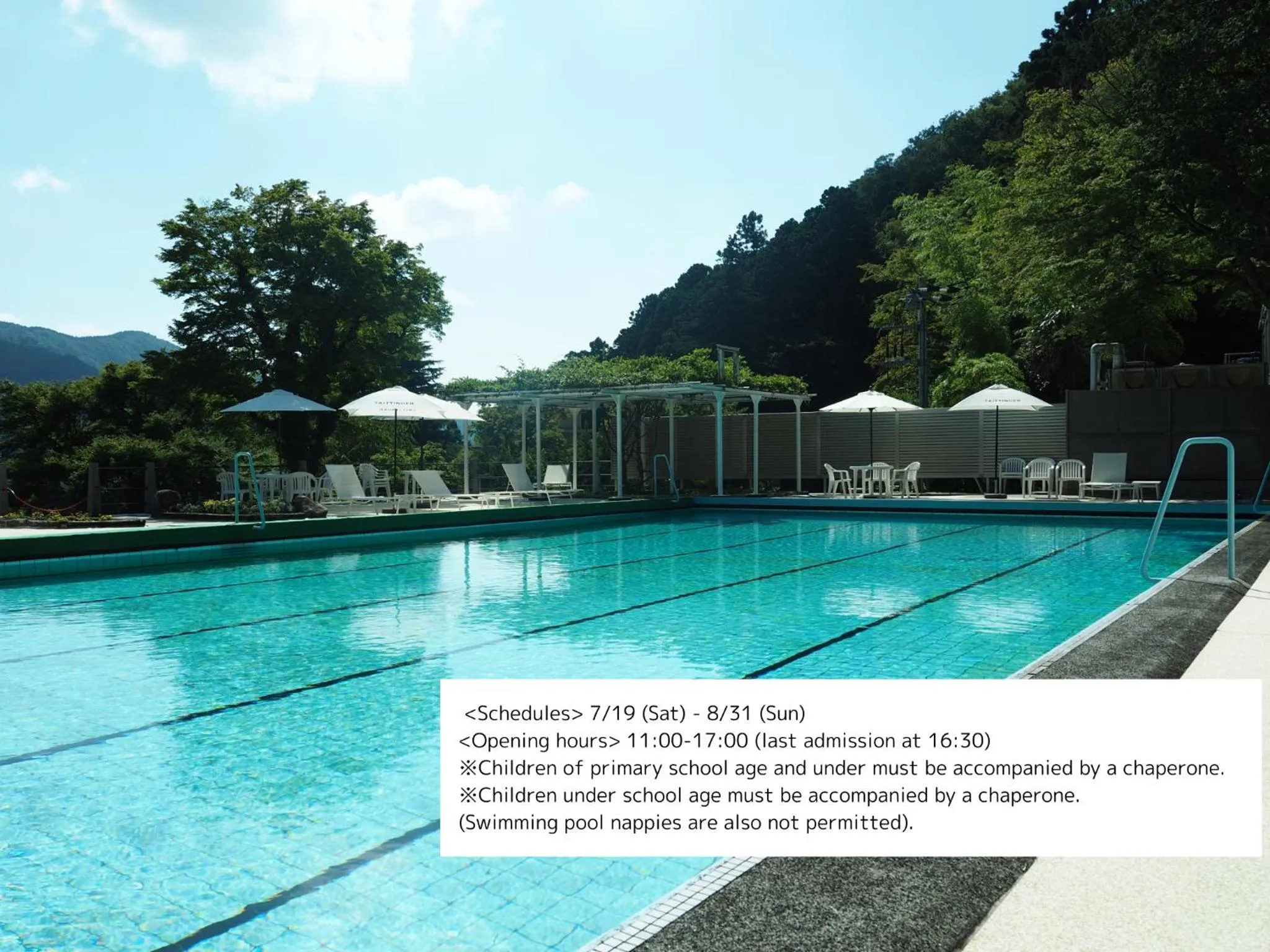 Swimming pool in The Fujiya Hotel
