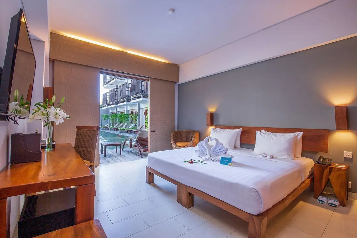 Deluxe Room with Lagoon Access in THE 1O1 Bali Oasis Sanur Deluxe Room with Lagoon Access in THE 1O1 Bali Oasis Sanur
