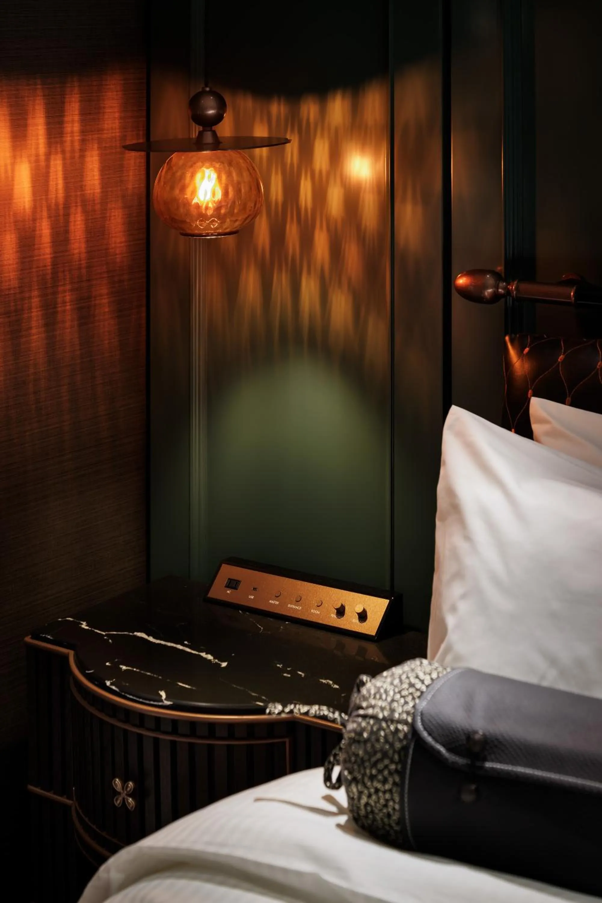 Decorative detail, Bed in Hotel Sosei Sapporo MGallery Collection