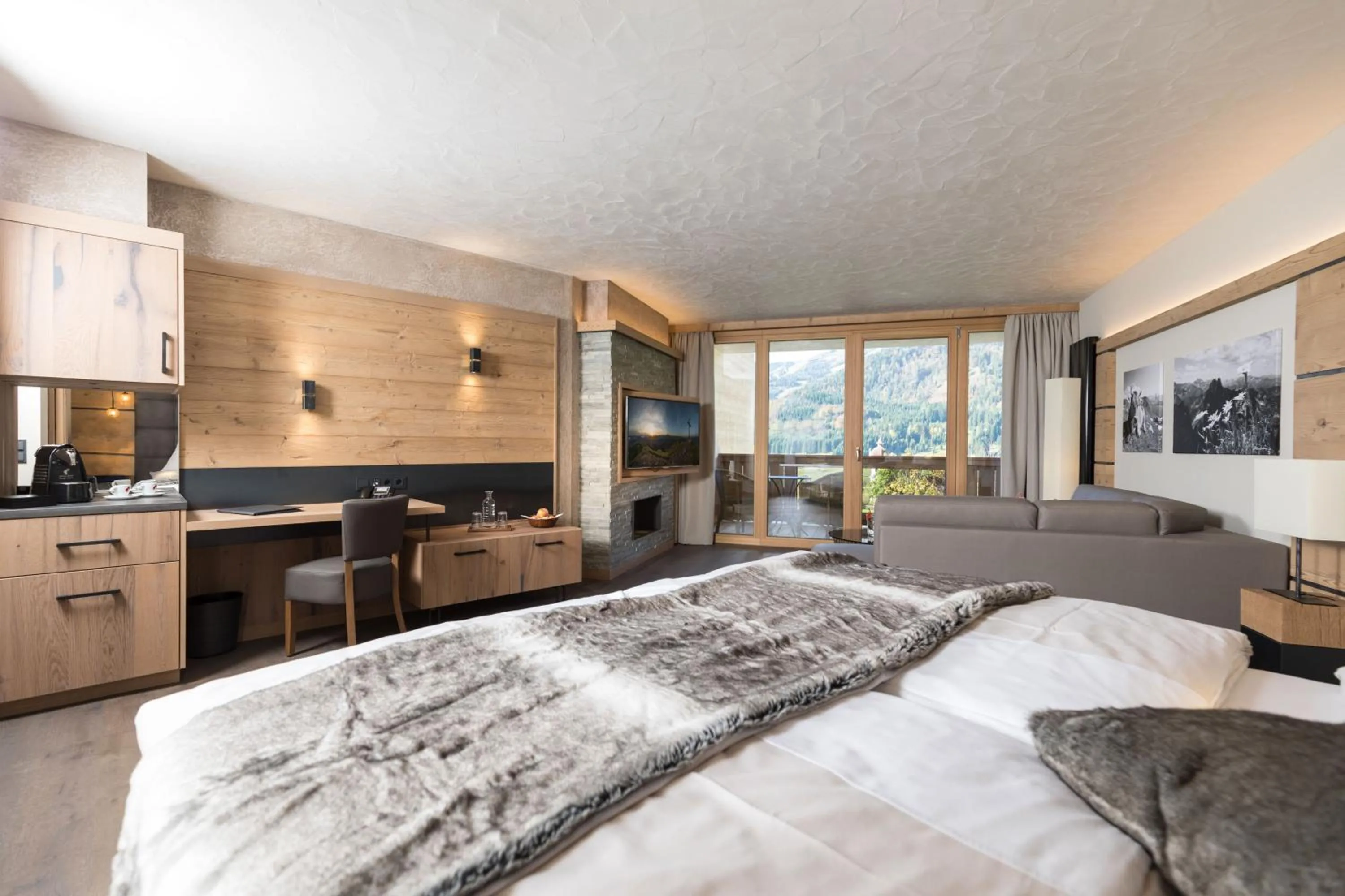 Mountain view, Bed in Natur- und Aktivresort Reiterhof