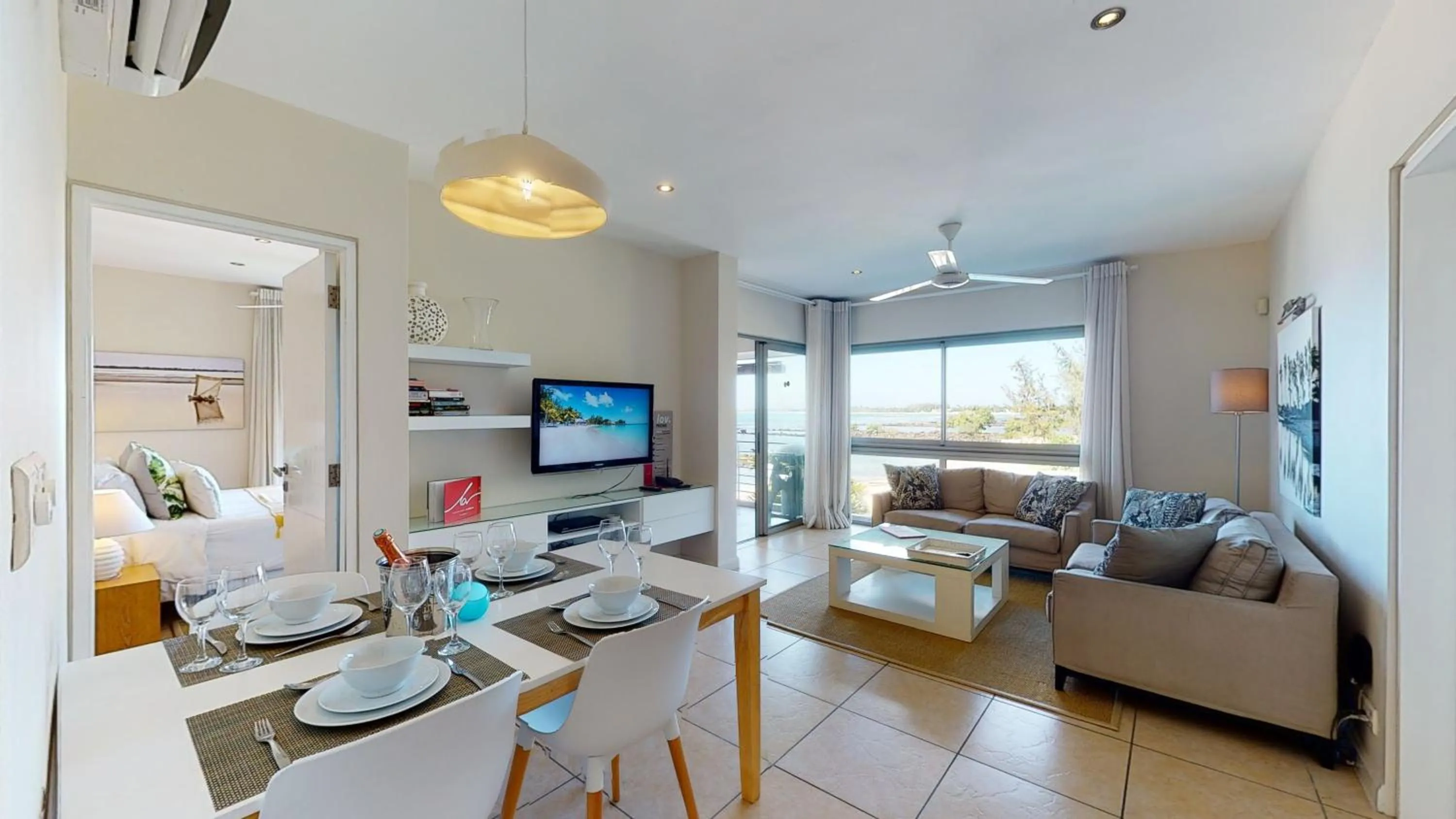 Living room in Bon Azur Beachfront Suites & Penthouses by LOV Mauritius