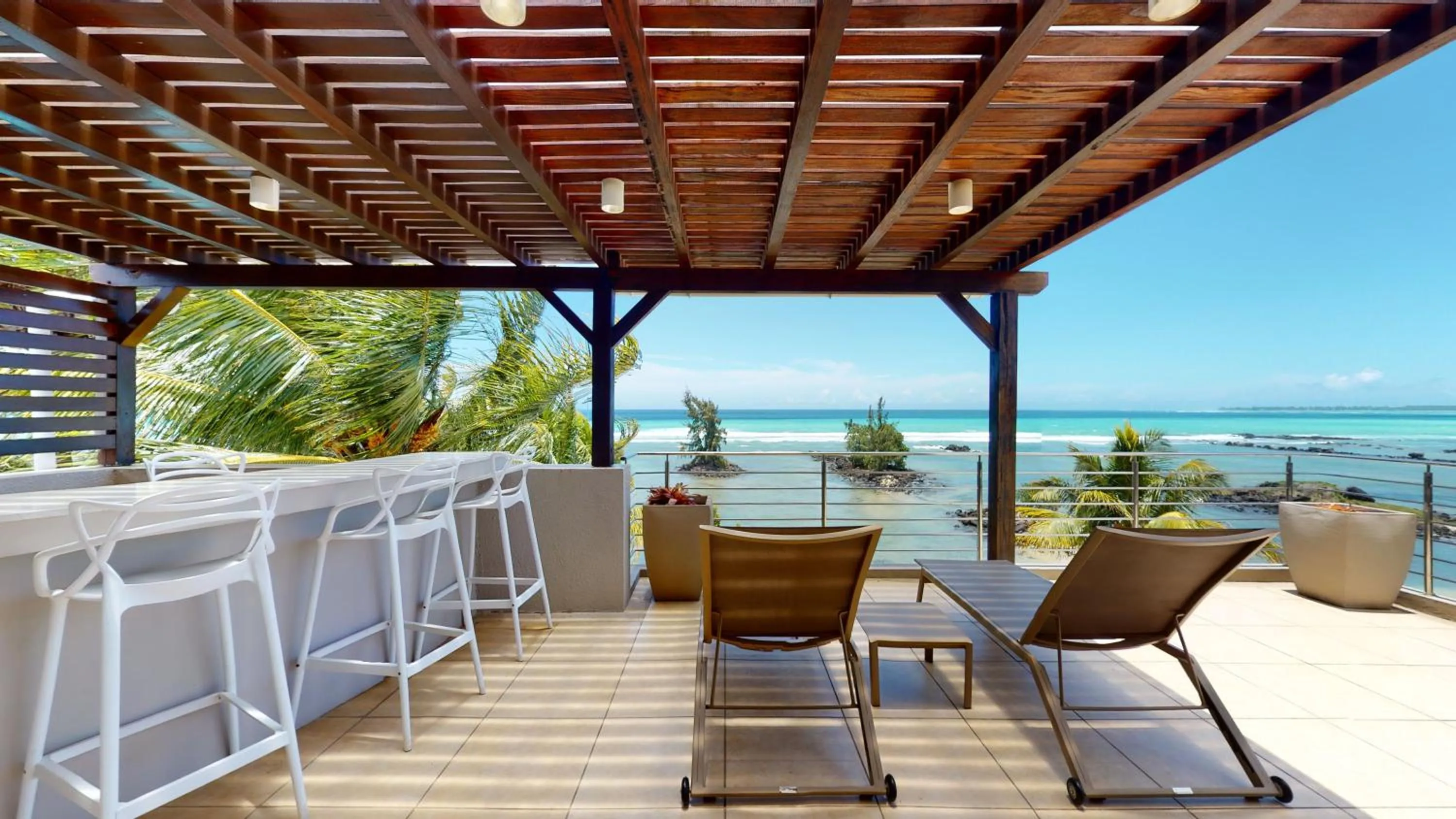 Balcony/Terrace in Bon Azur Beachfront Suites & Penthouses by LOV Mauritius