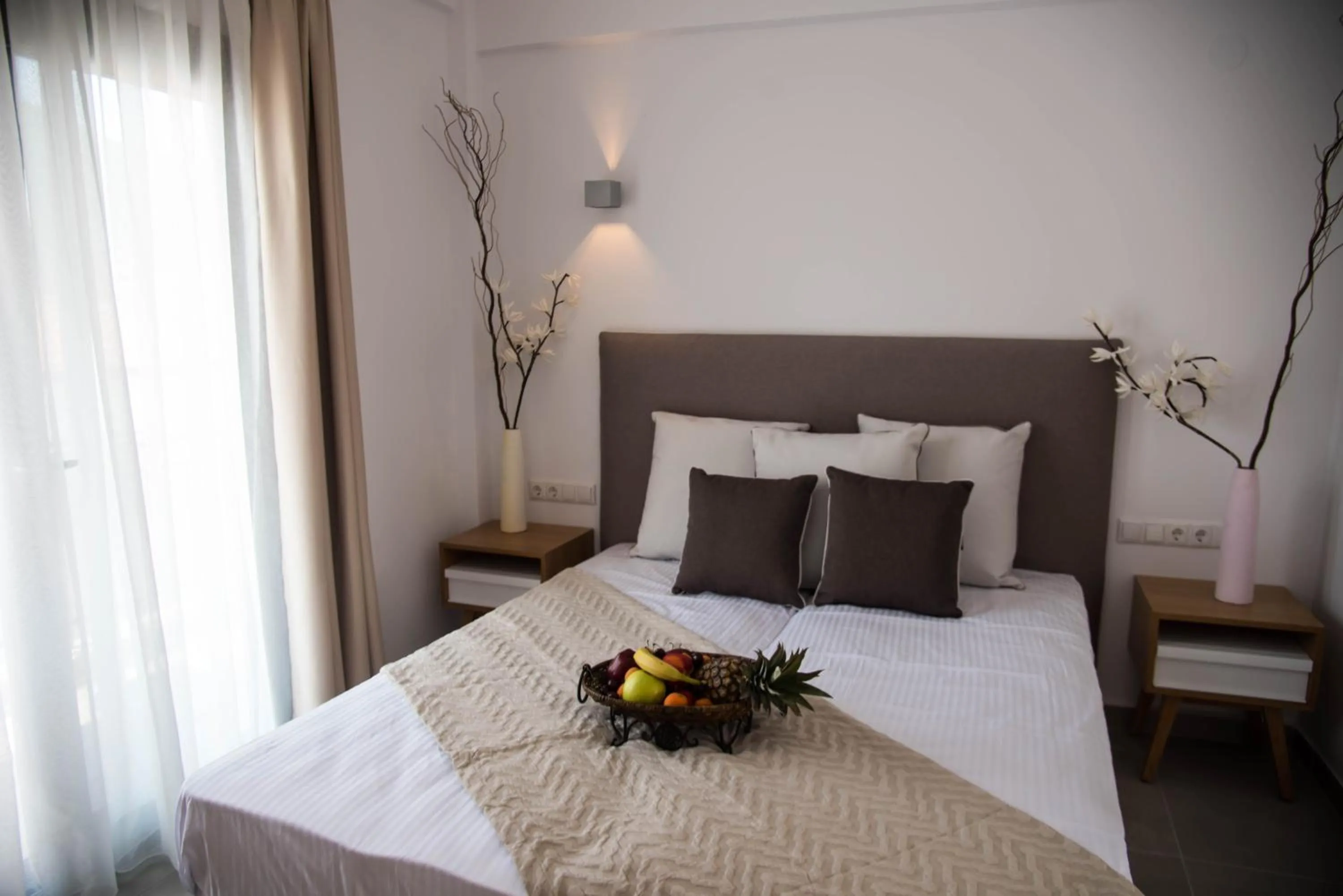 Bed in Stavros Beach Hotel