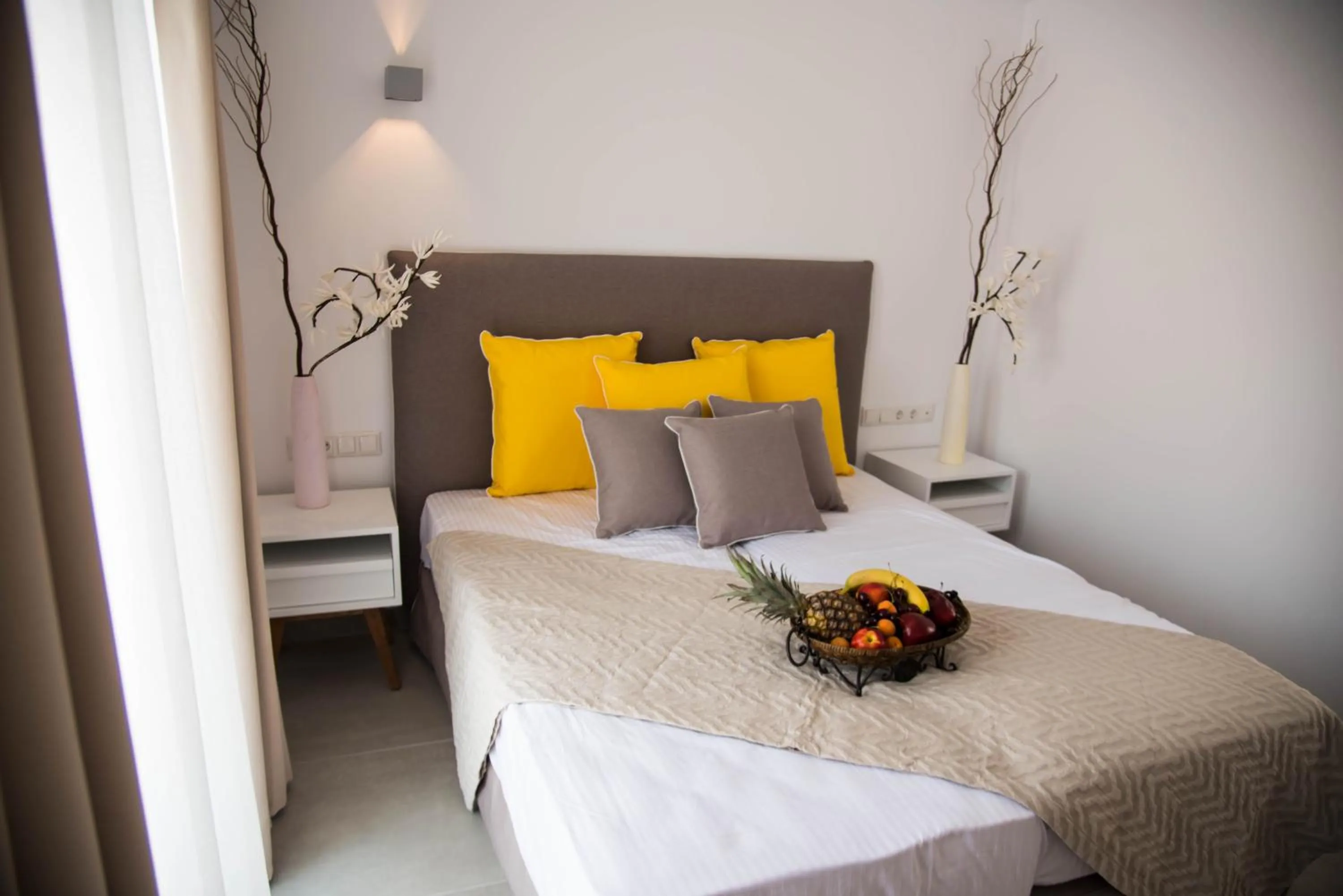 Bed in Stavros Beach Hotel